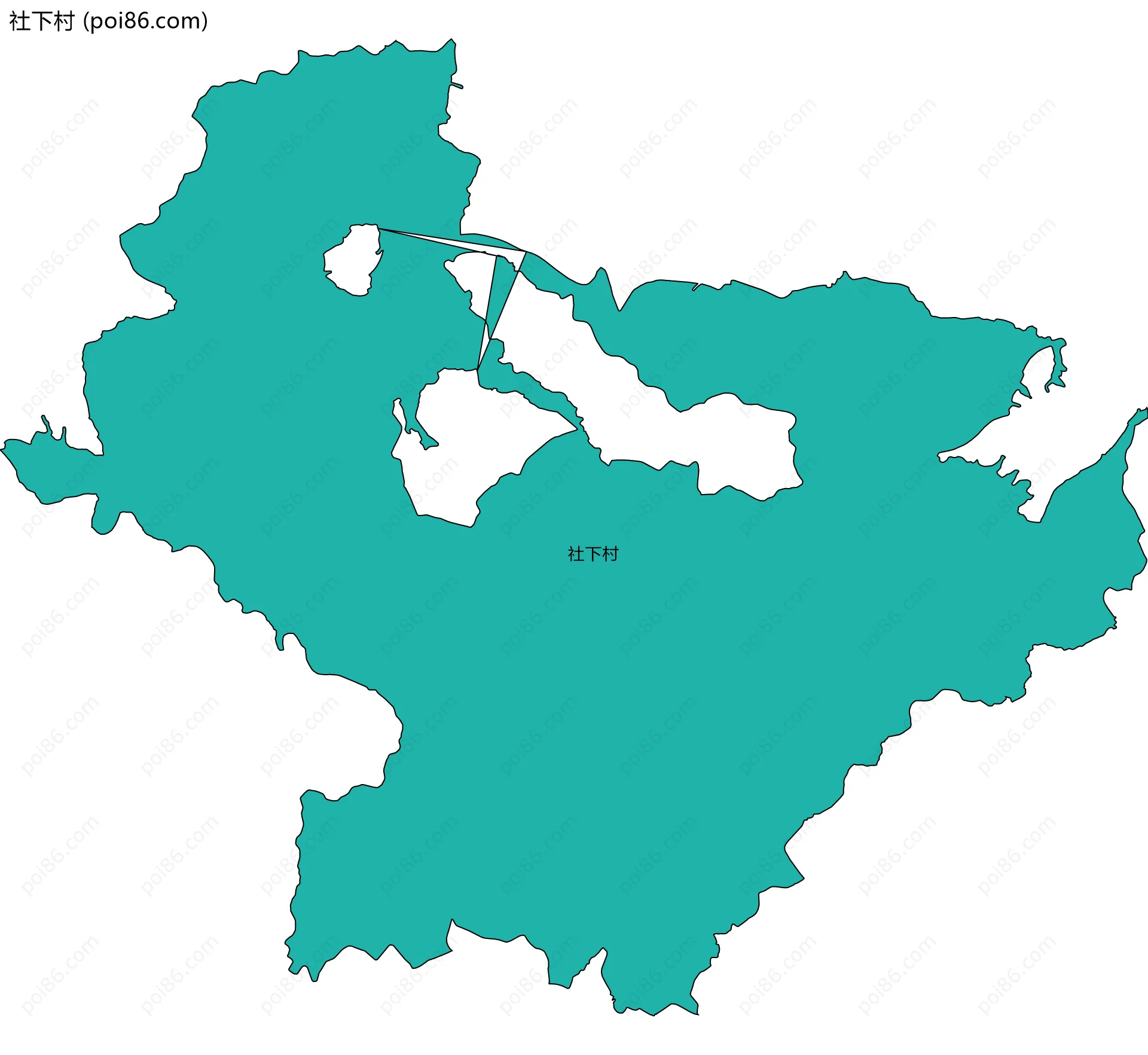 社下村边界地图