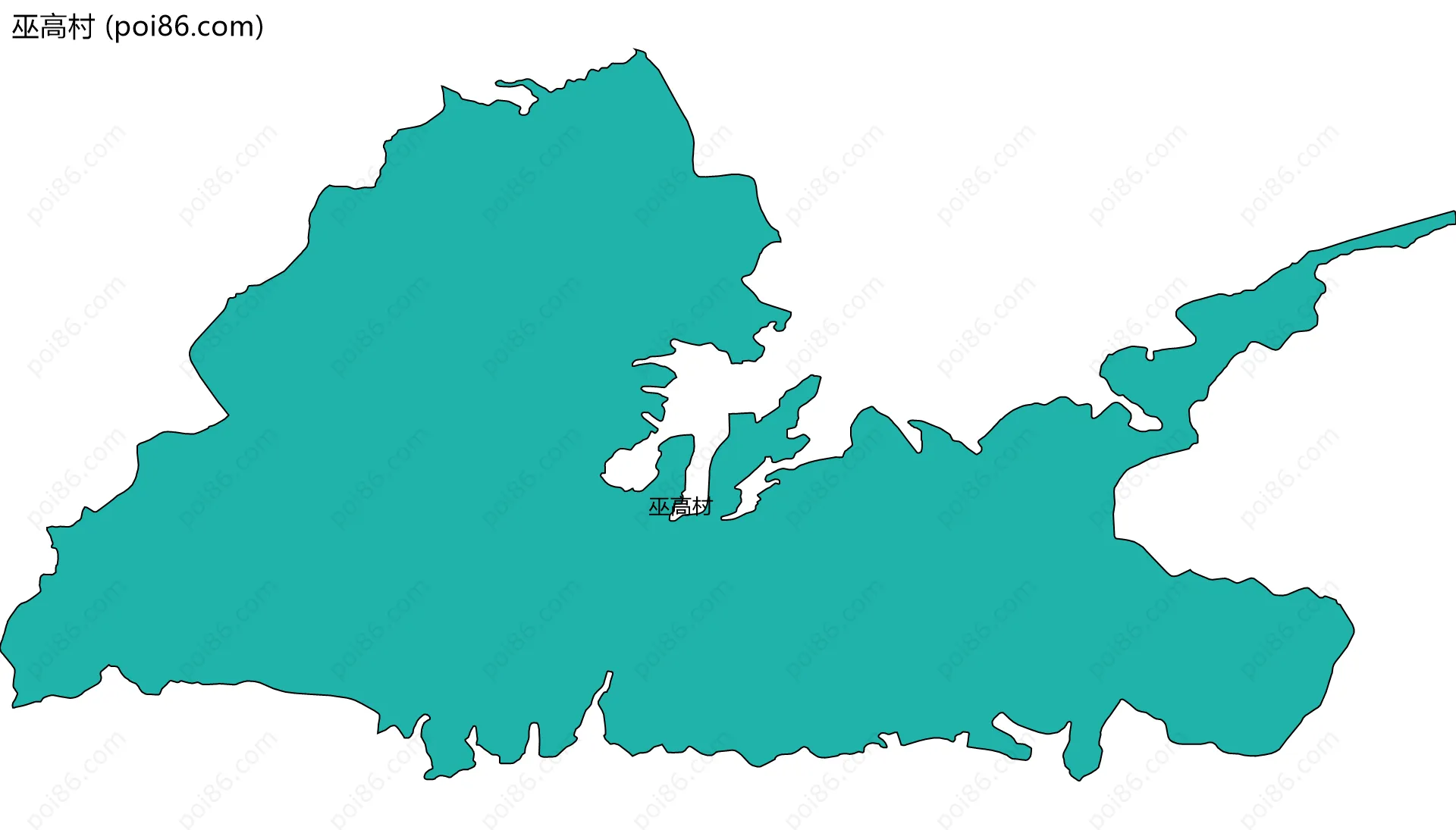 巫高村边界地图