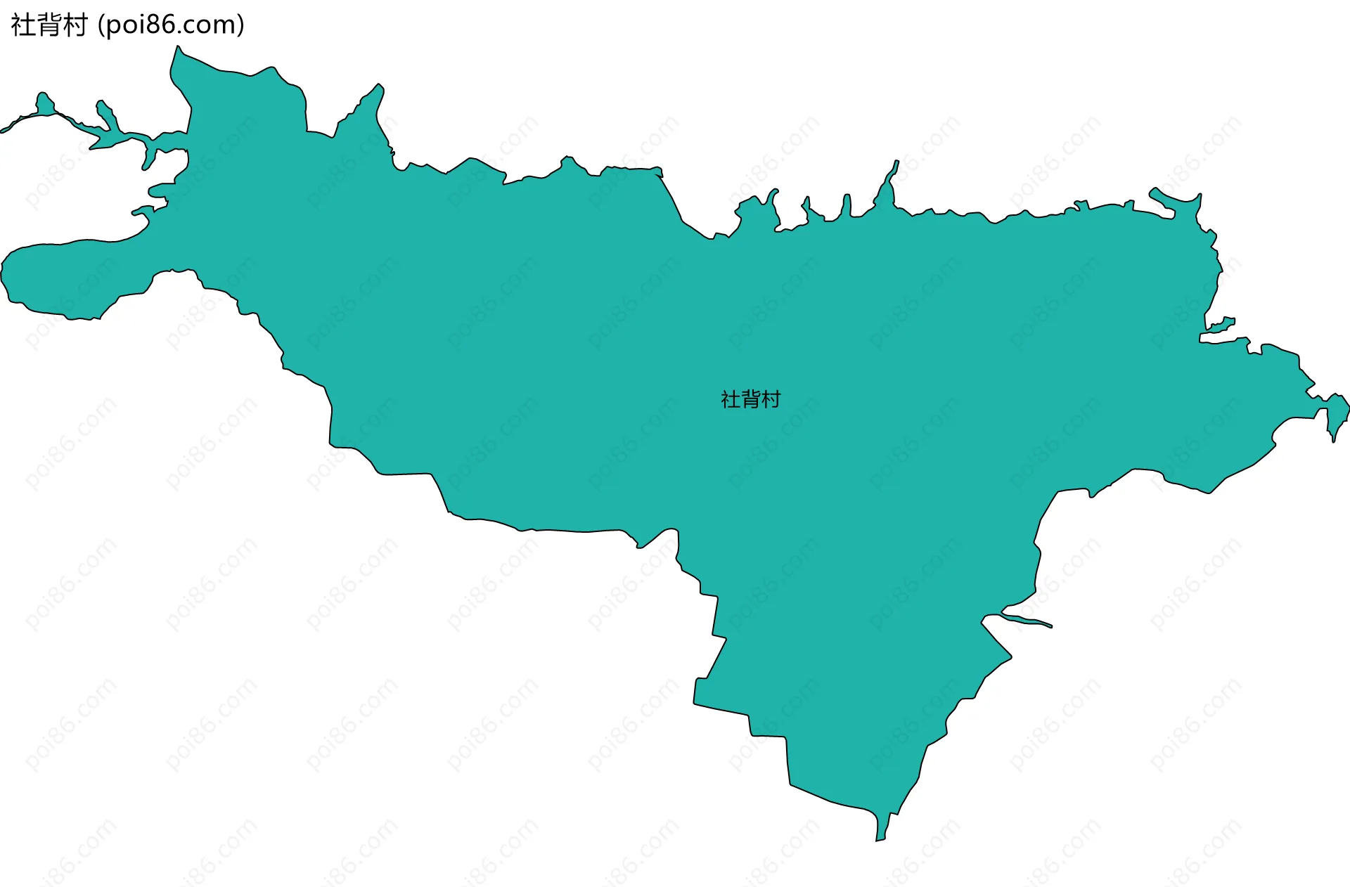 社背村边界地图