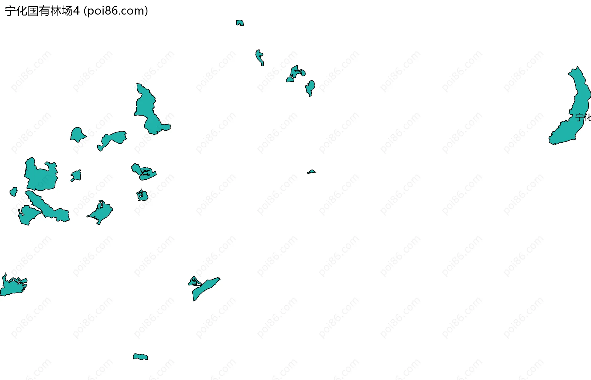 宁化国有林场4边界地图