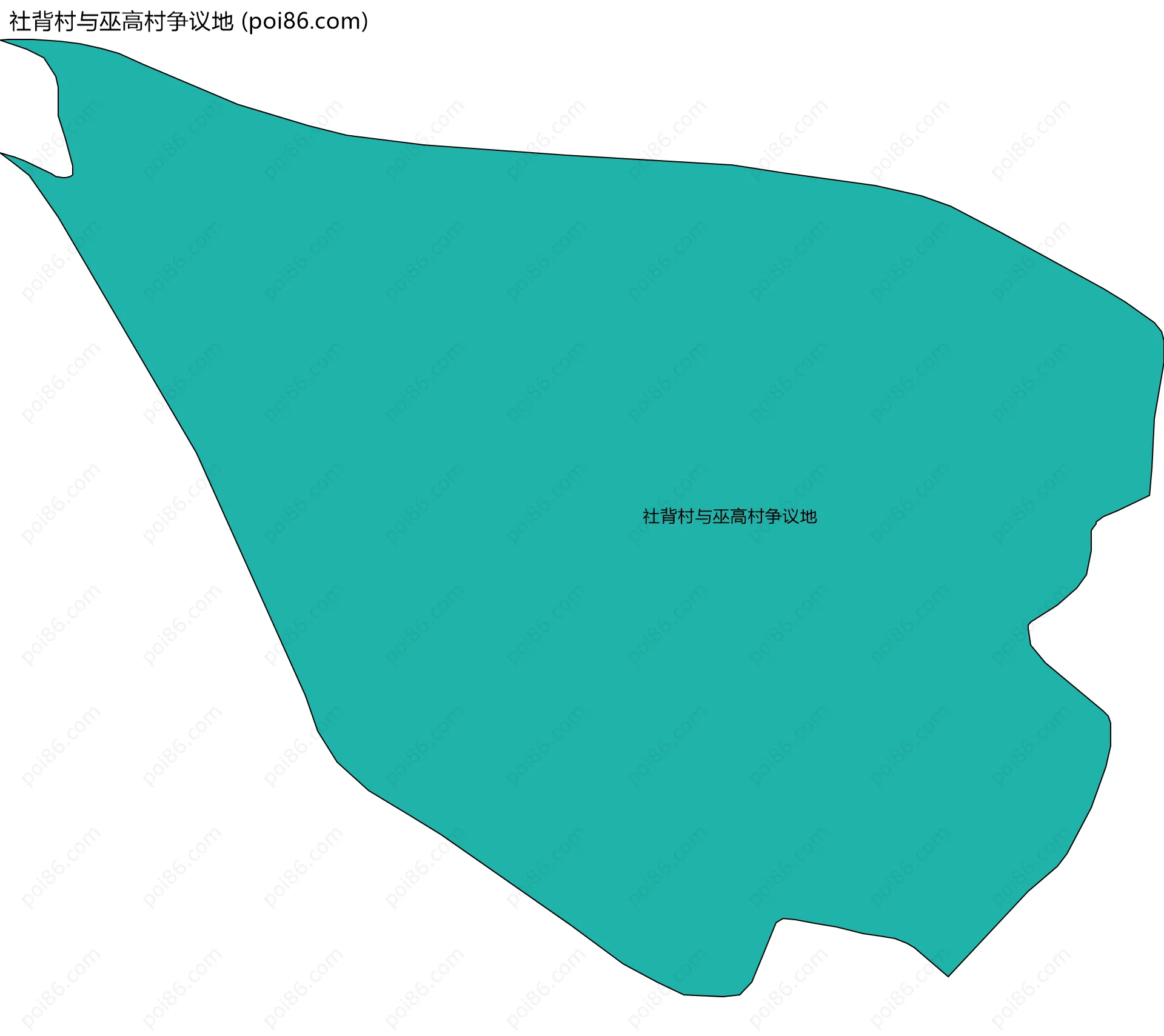 社背村与巫高村争议地边界地图
