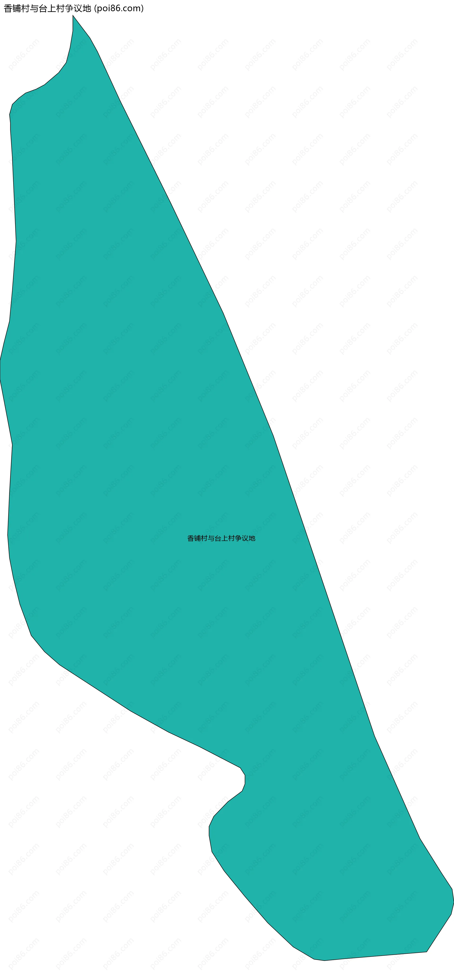 香铺村与台上村争议地边界地图