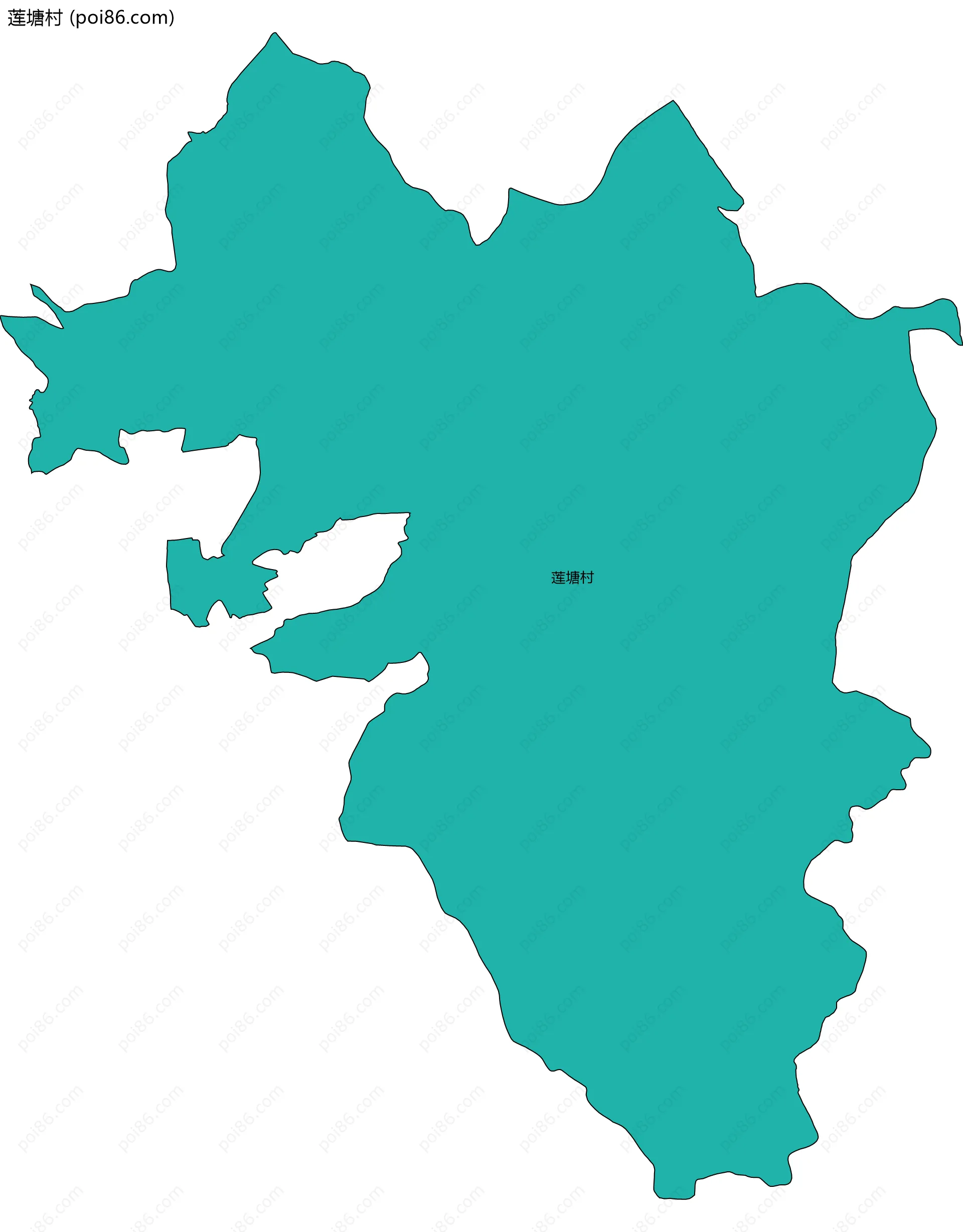 莲塘村边界地图