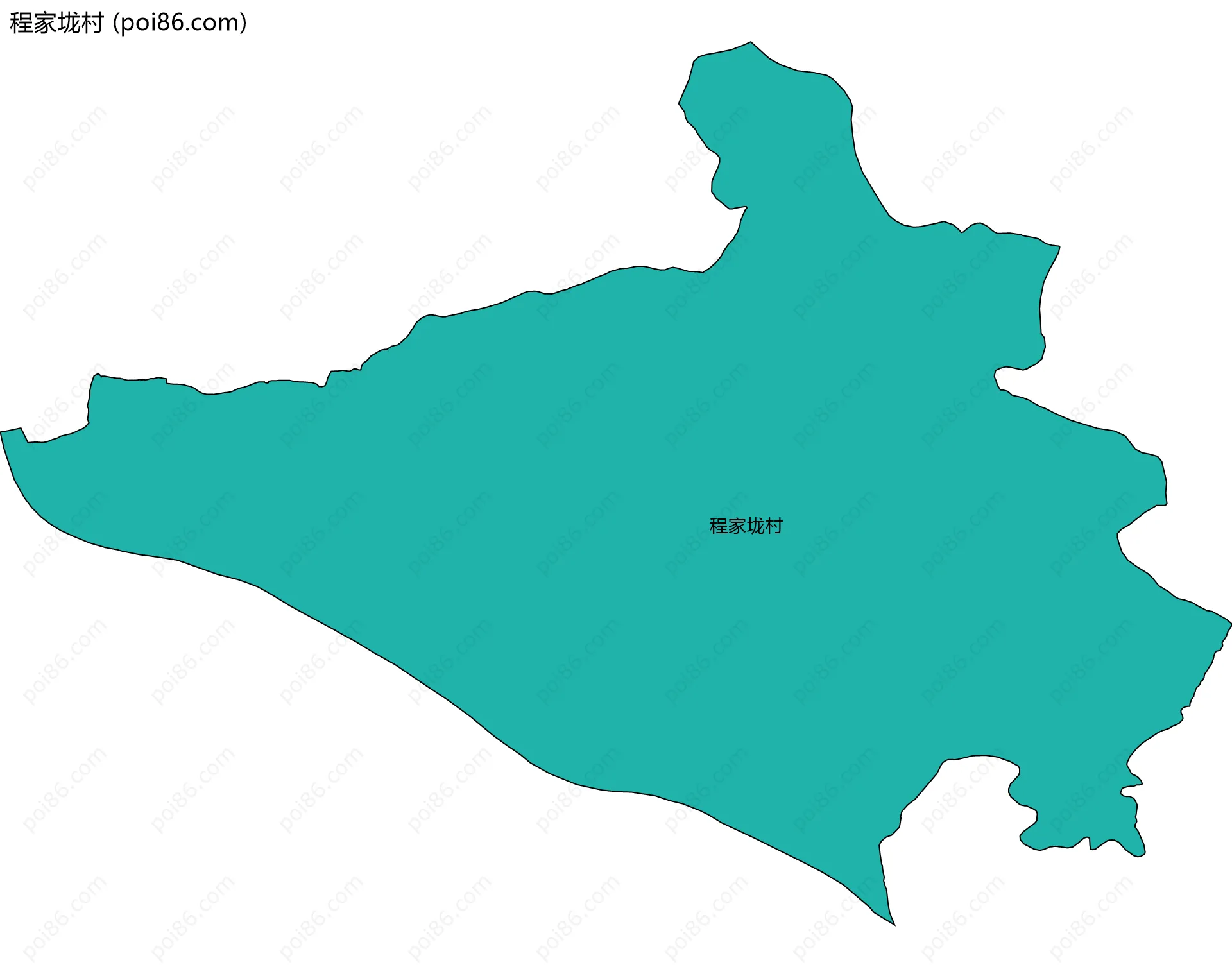 程家垅村边界地图