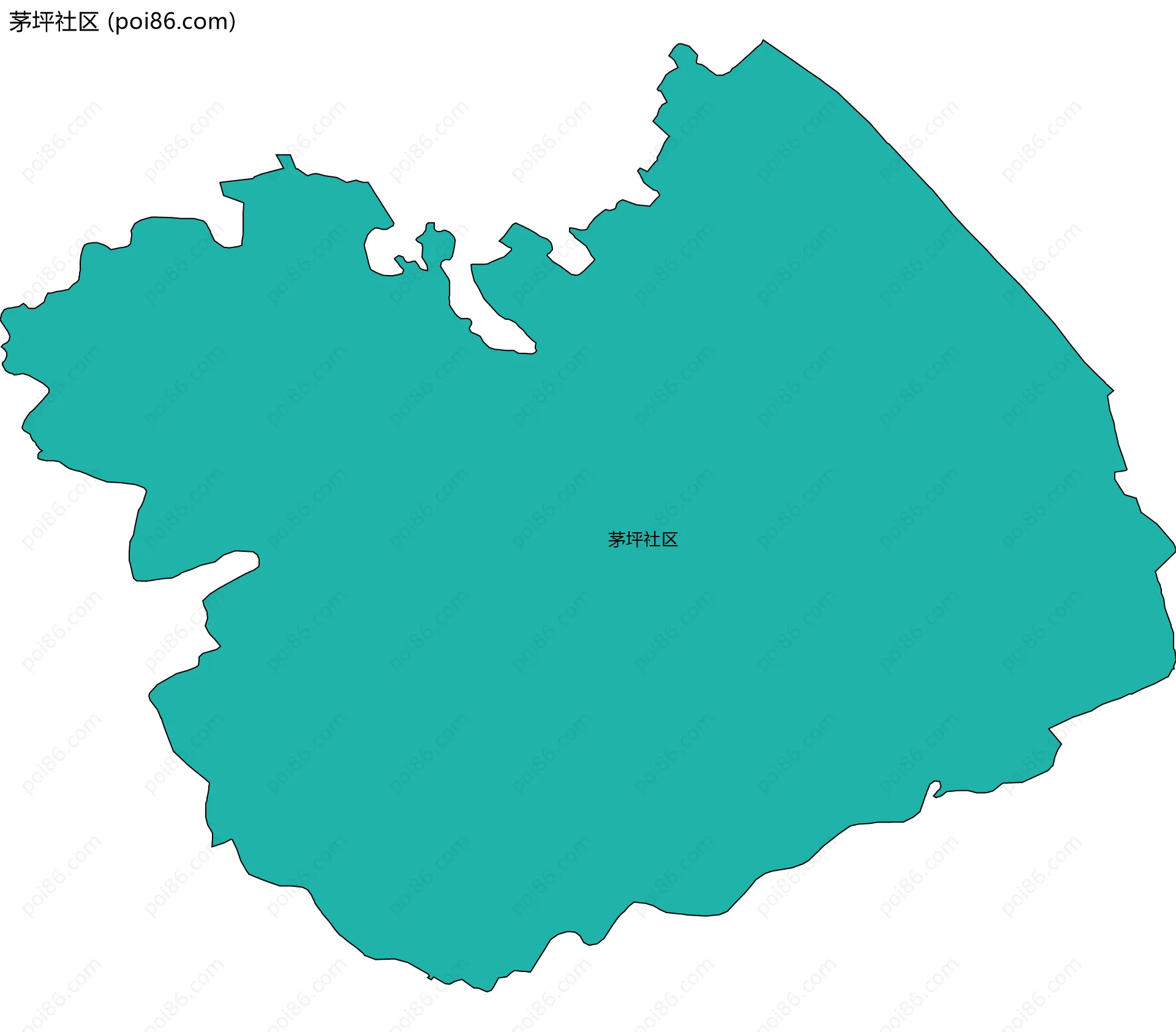 茅坪社区边界地图