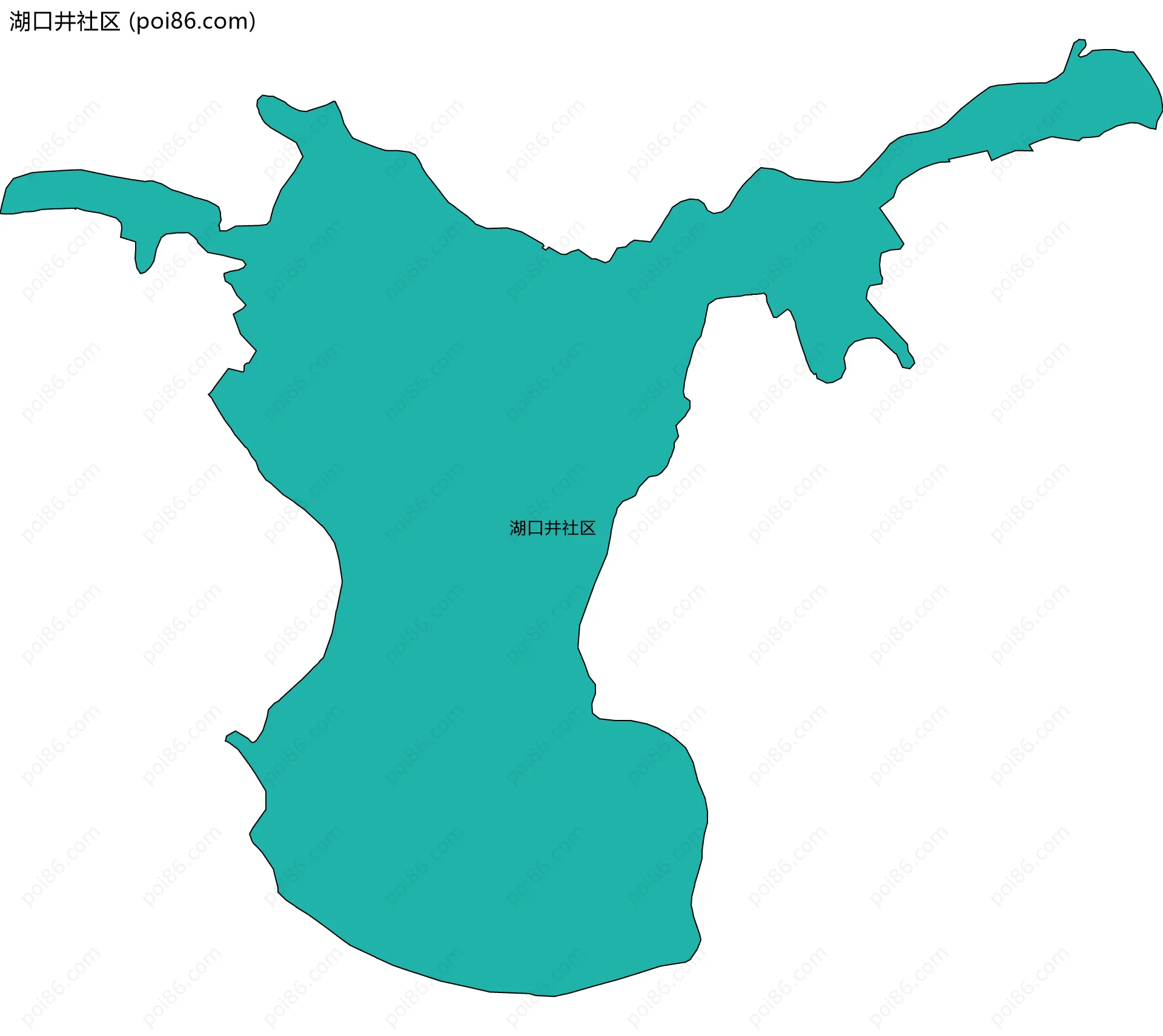 湖口井社区边界地图
