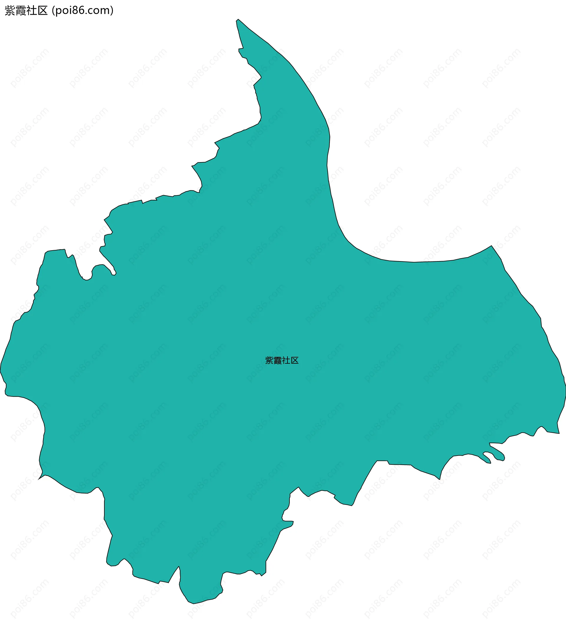 紫霞社区边界地图