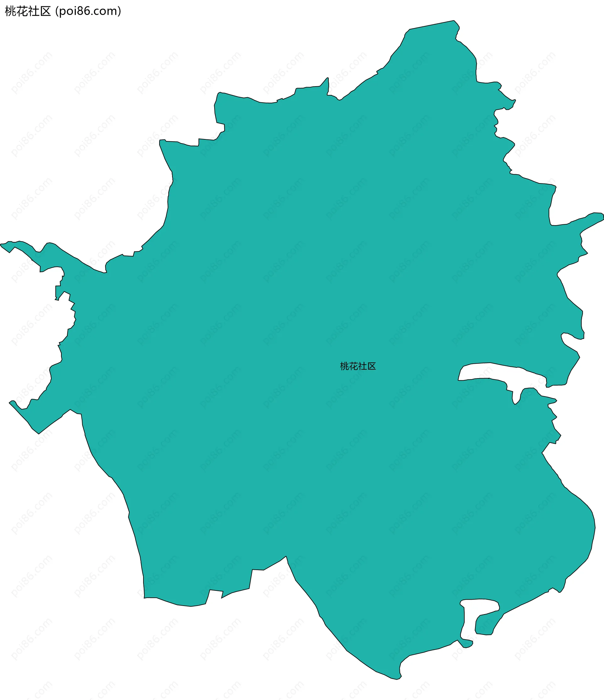 桃花社区边界地图
