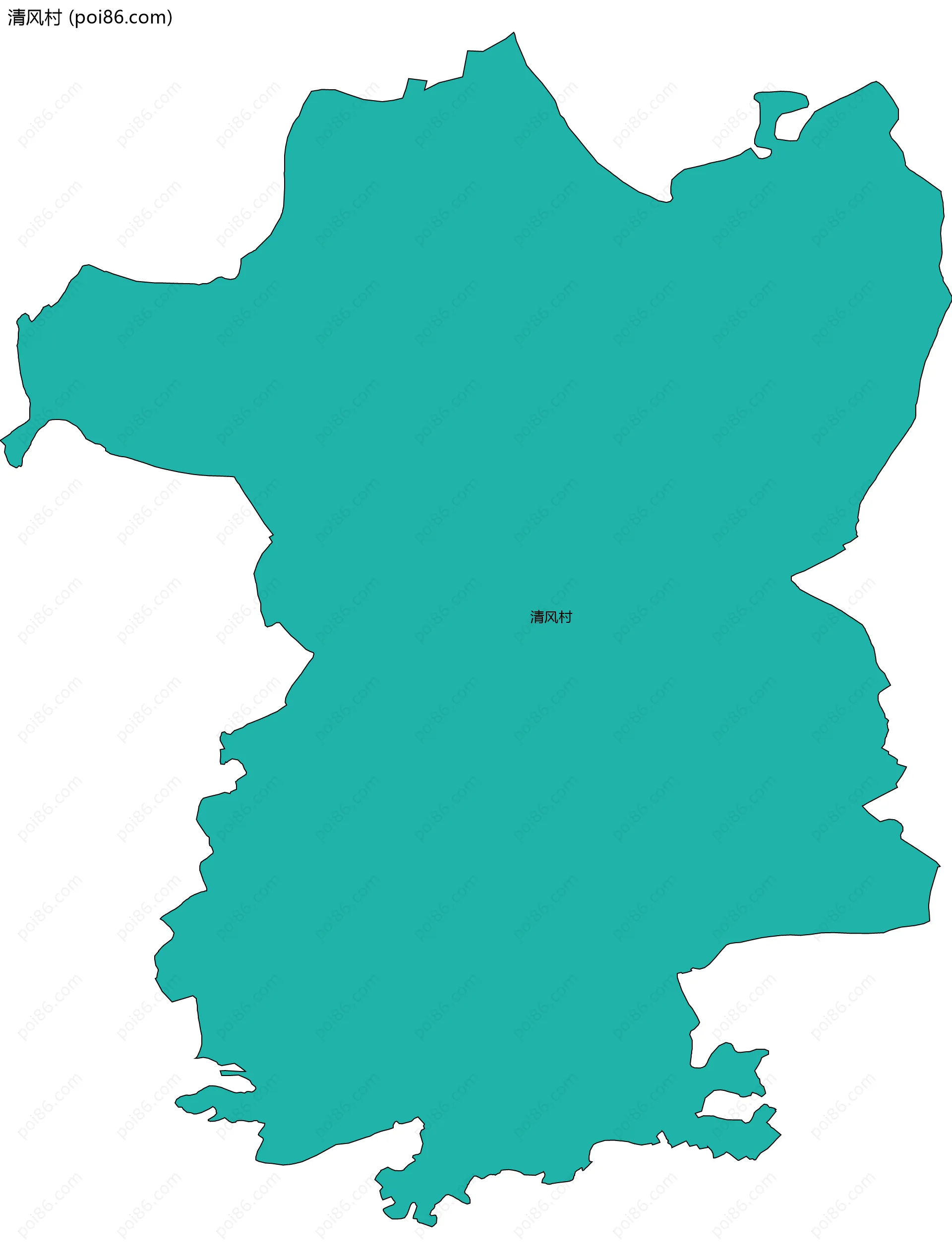 清风村边界地图