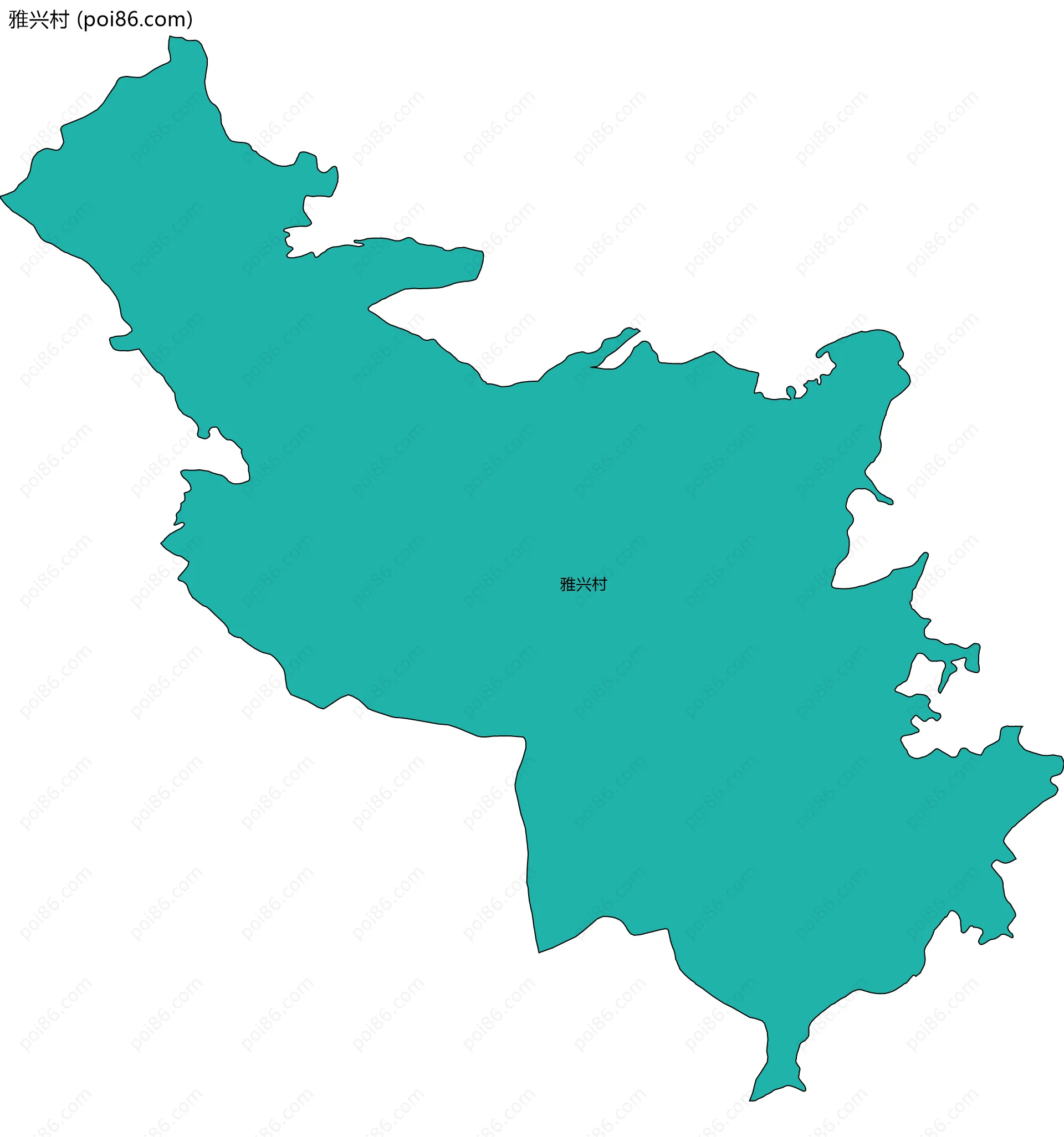 雅兴村边界地图