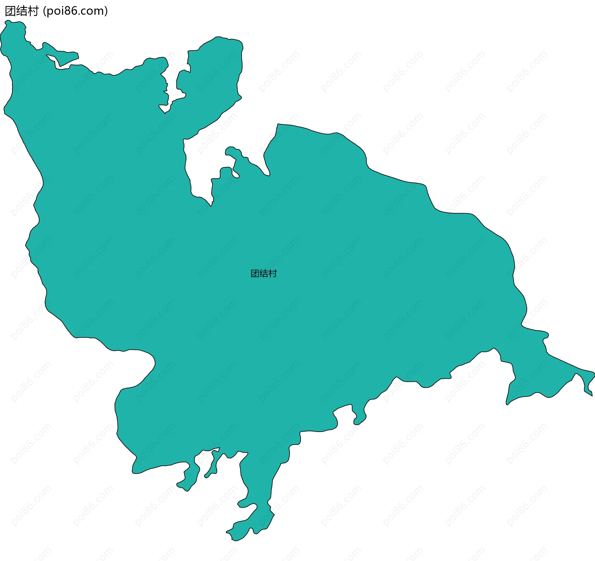 团结村边界地图