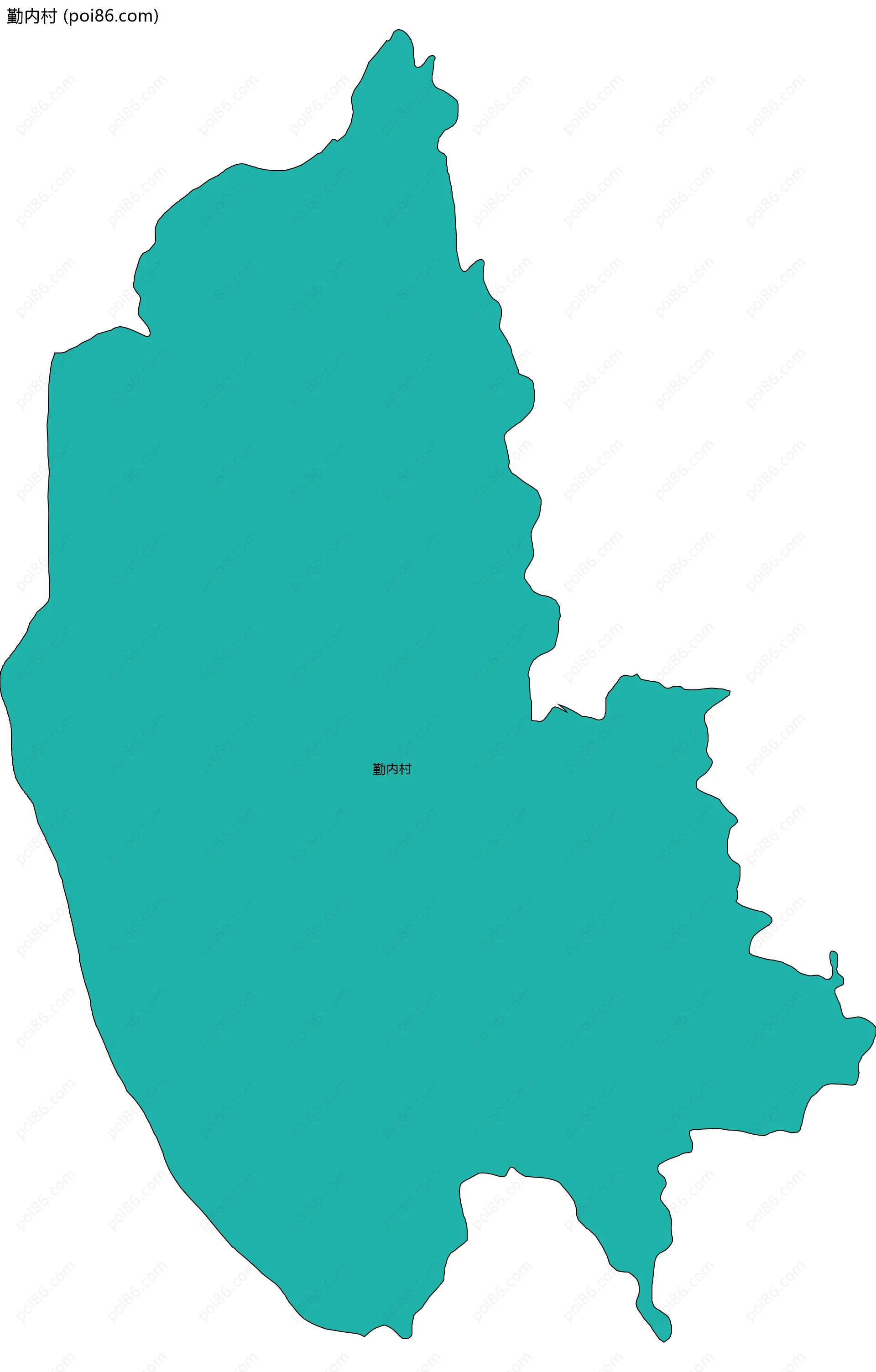 勤内村边界地图