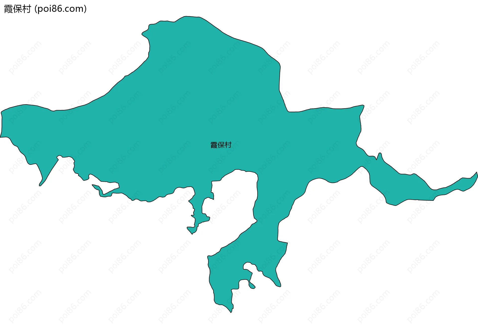 霞保村边界地图