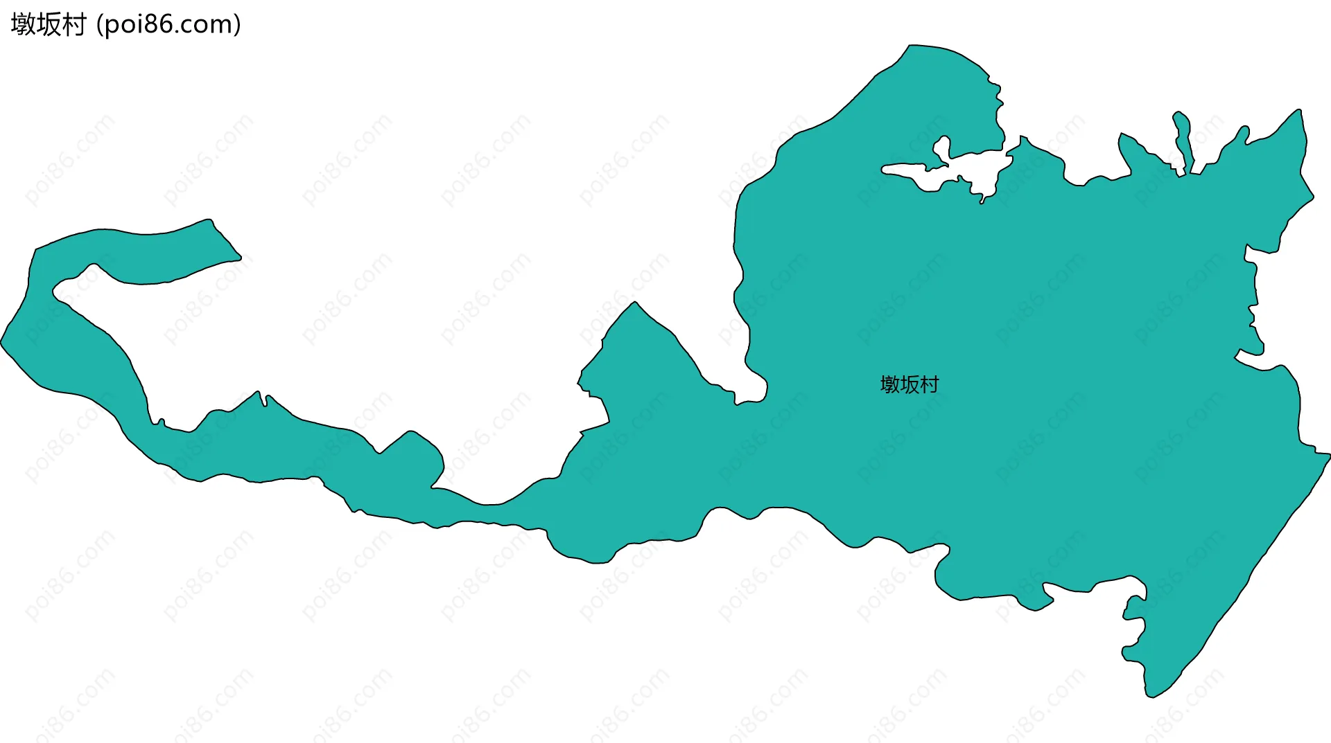 墩坂村边界地图