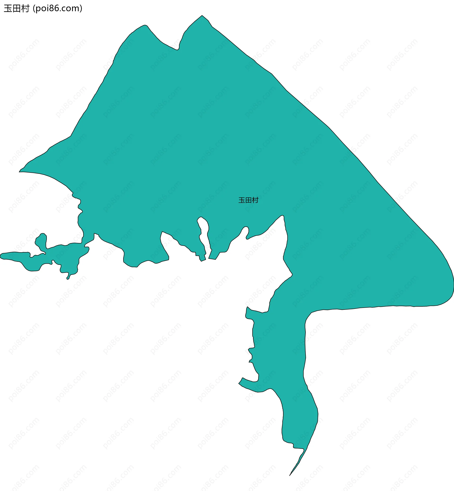 玉田村边界地图