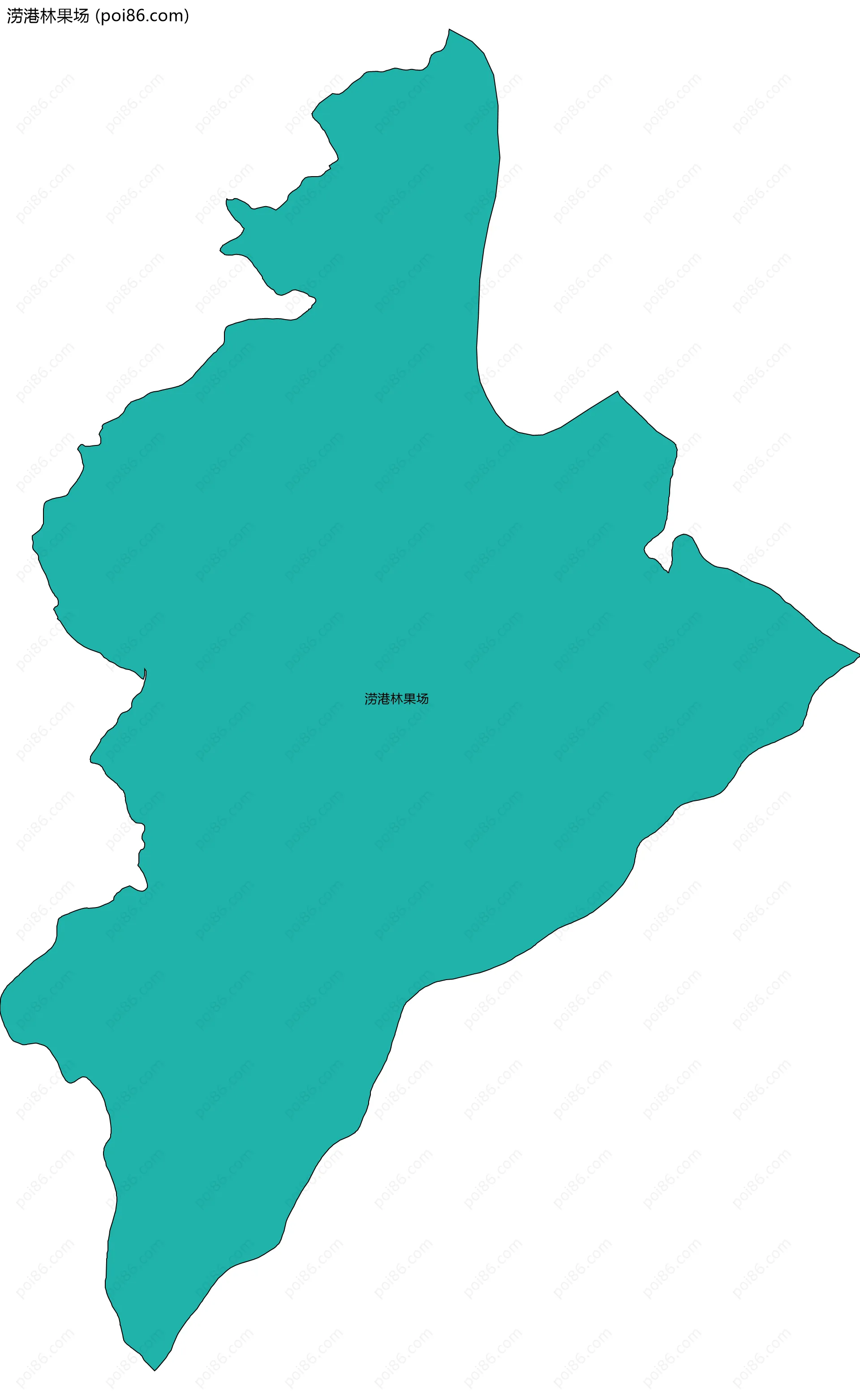 涝港林果场边界地图