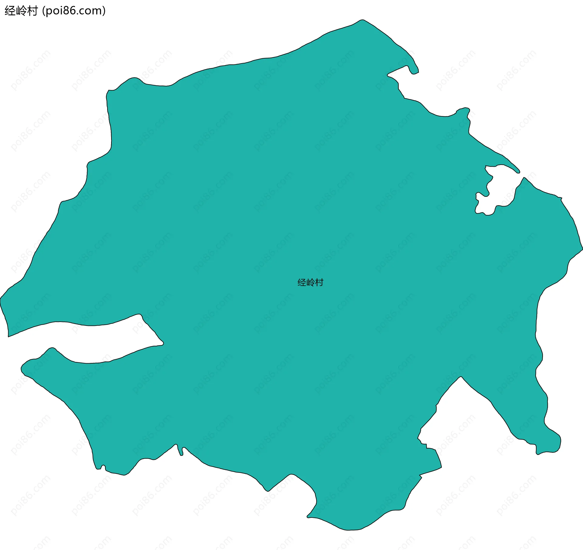 经岭村边界地图