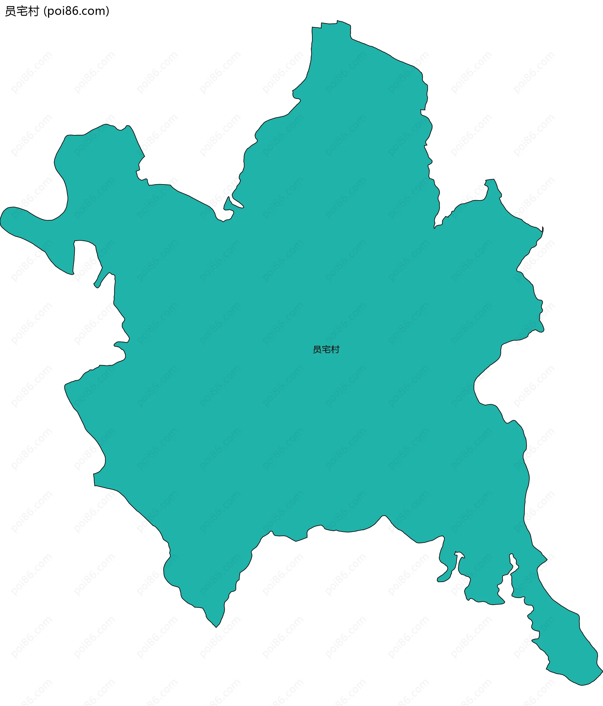 员宅村边界地图