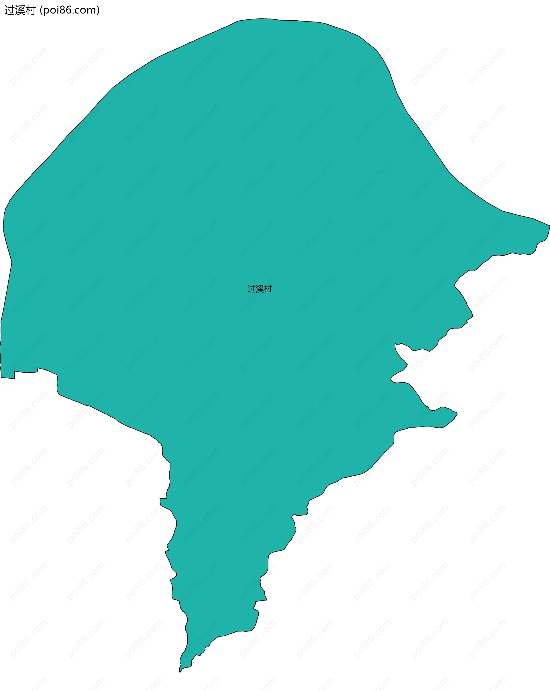 过溪村边界地图