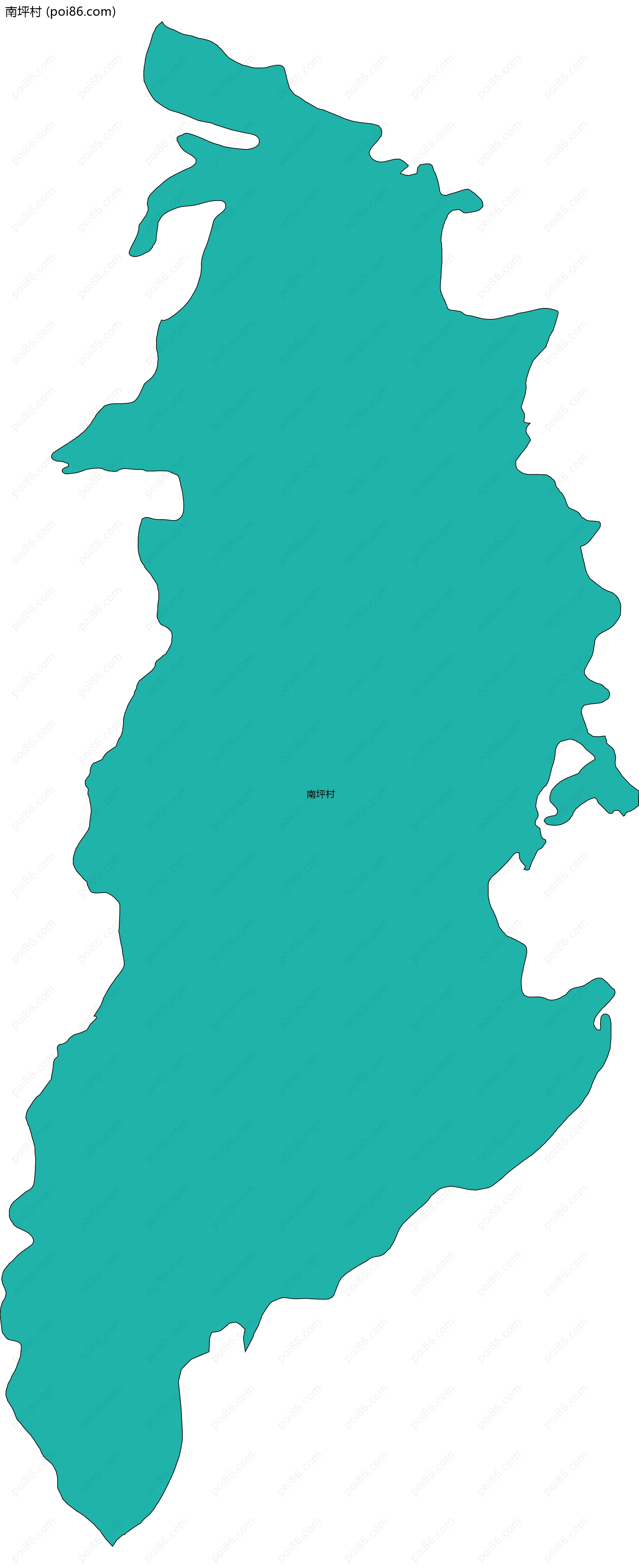 南坪村边界地图