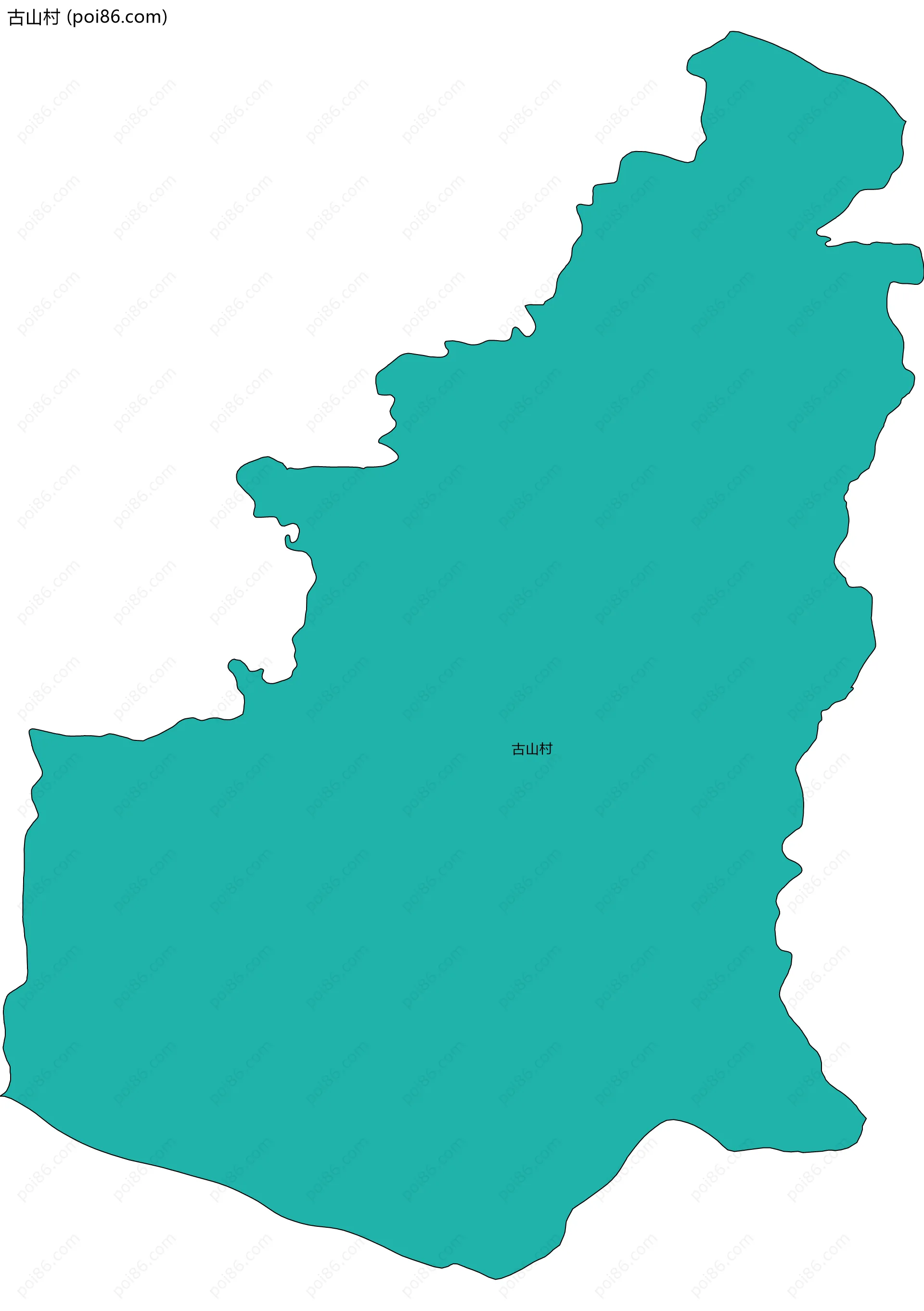 古山村边界地图