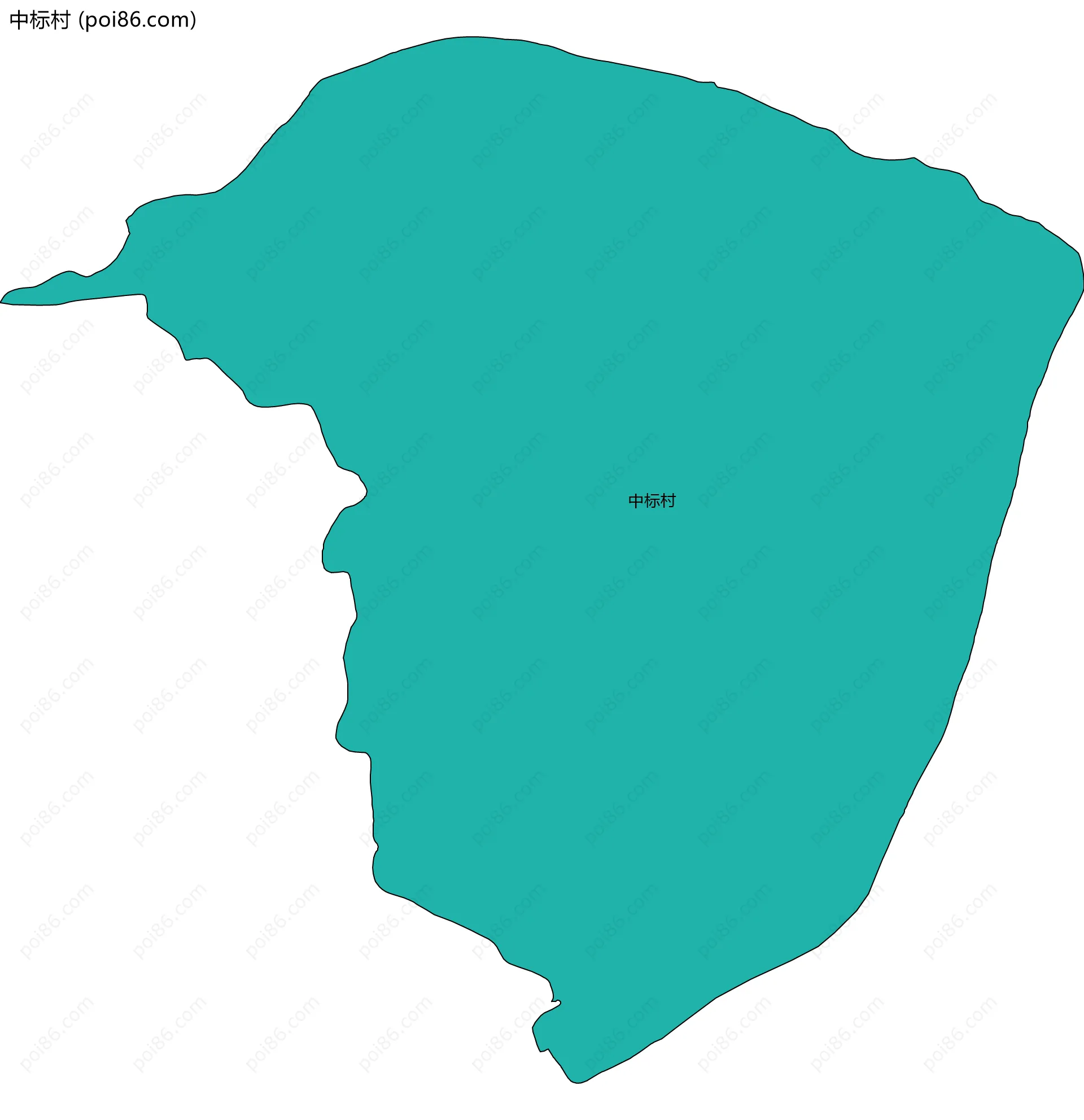 中标村边界地图