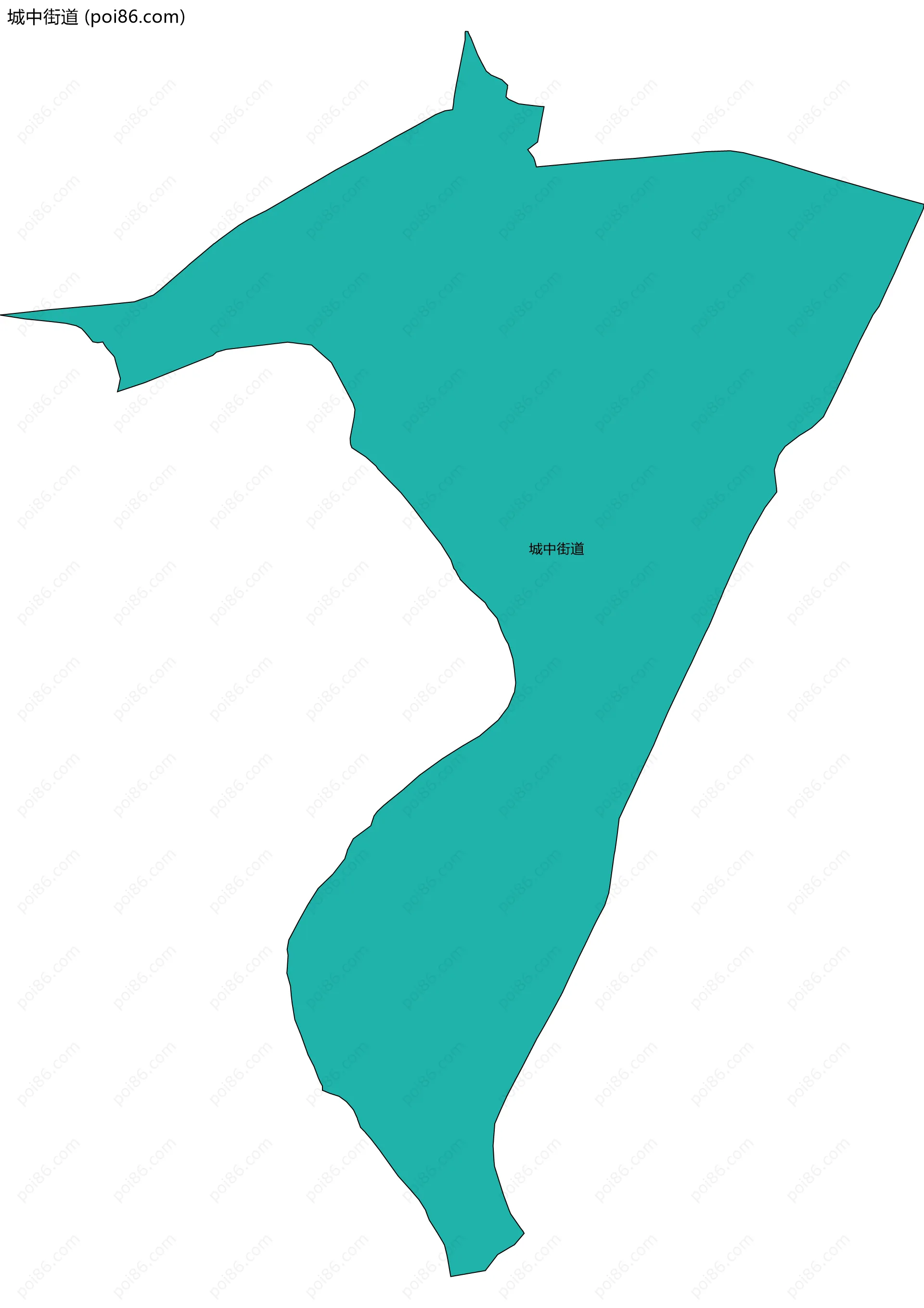 城中街道边界地图