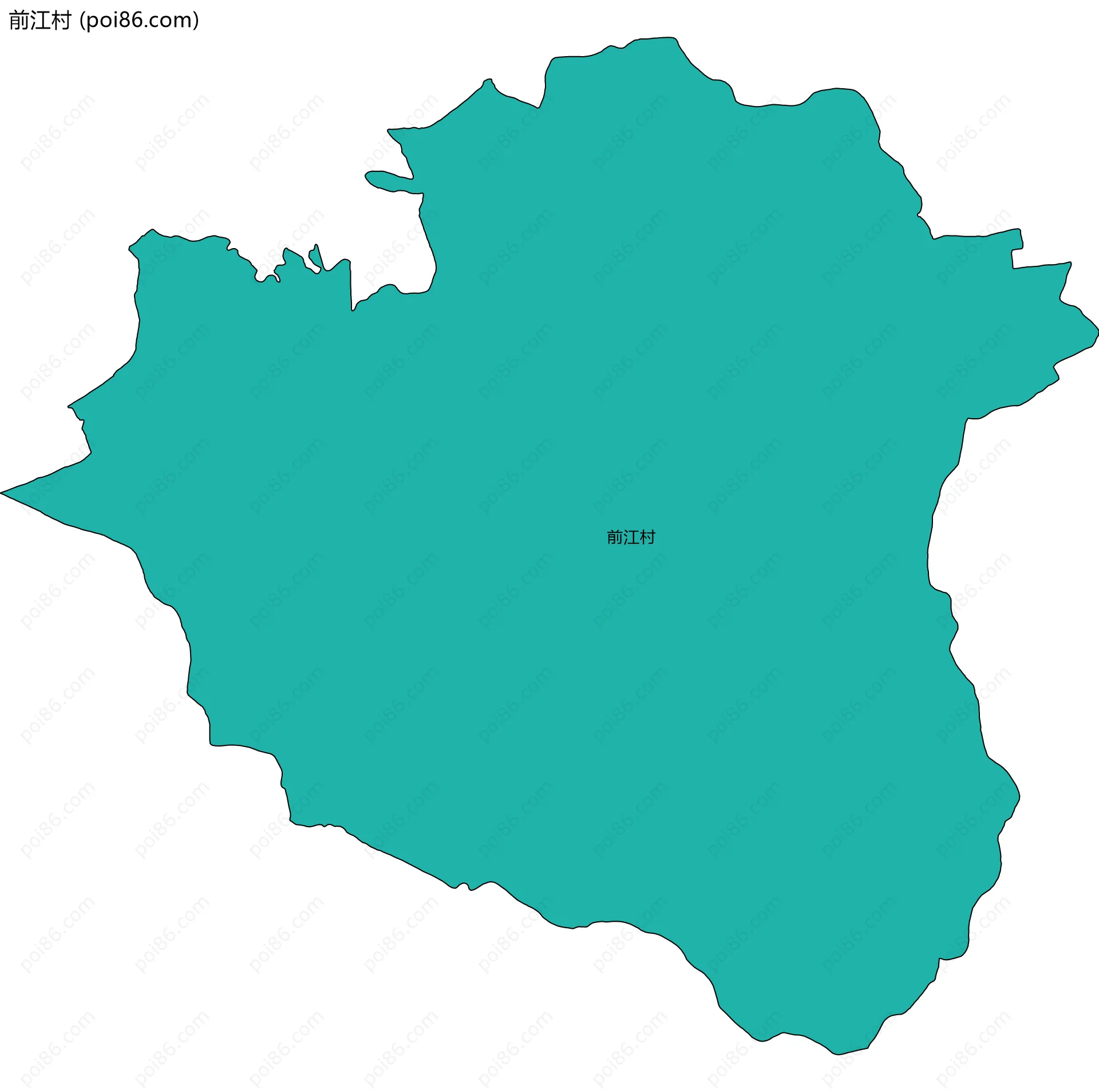 前江村边界地图