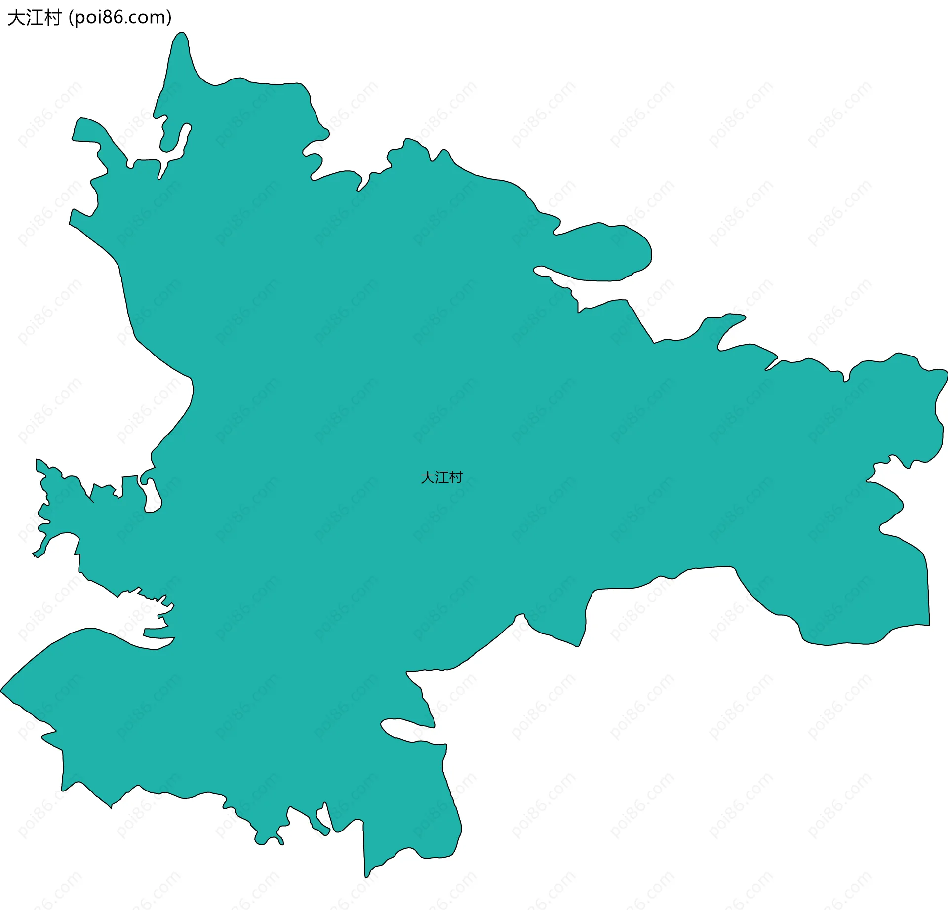 大江村边界地图