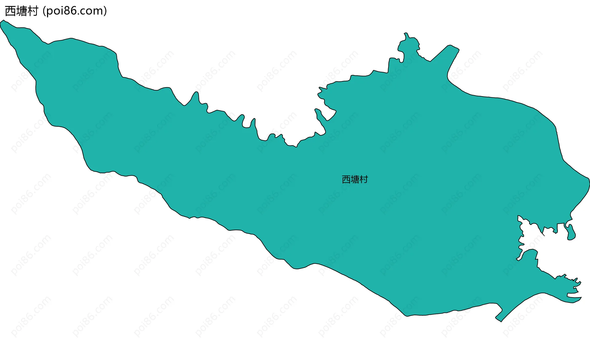 西塘村边界地图