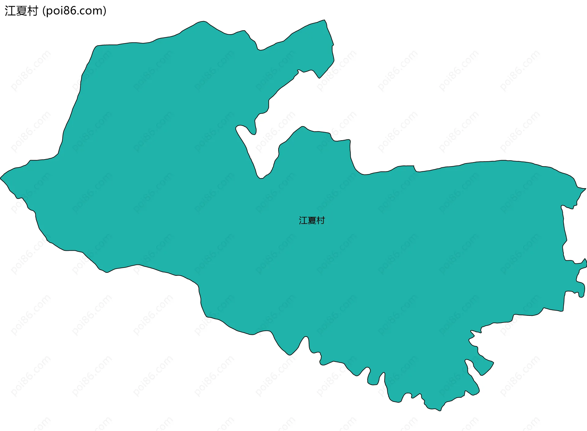 江夏村边界地图