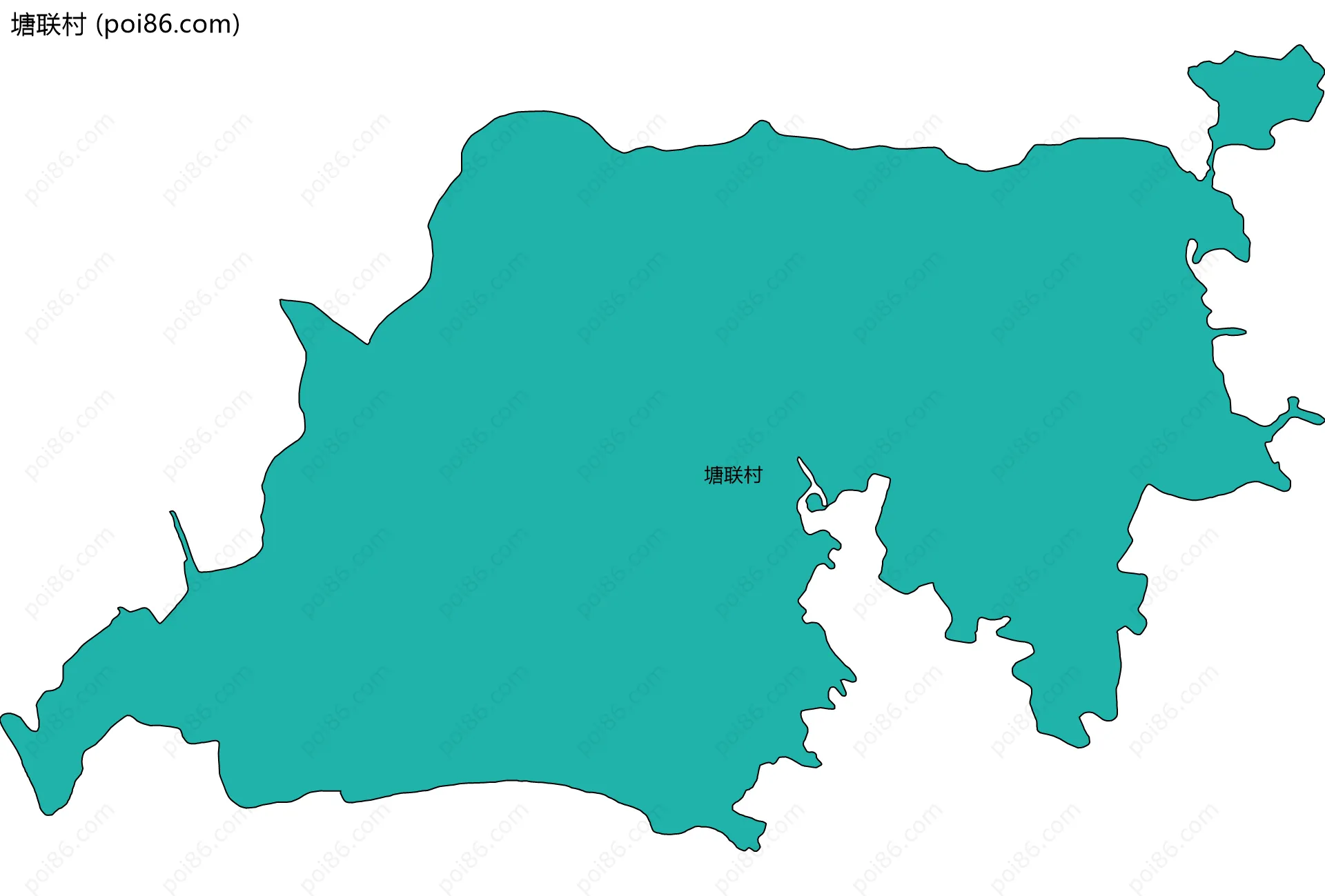 塘联村边界地图