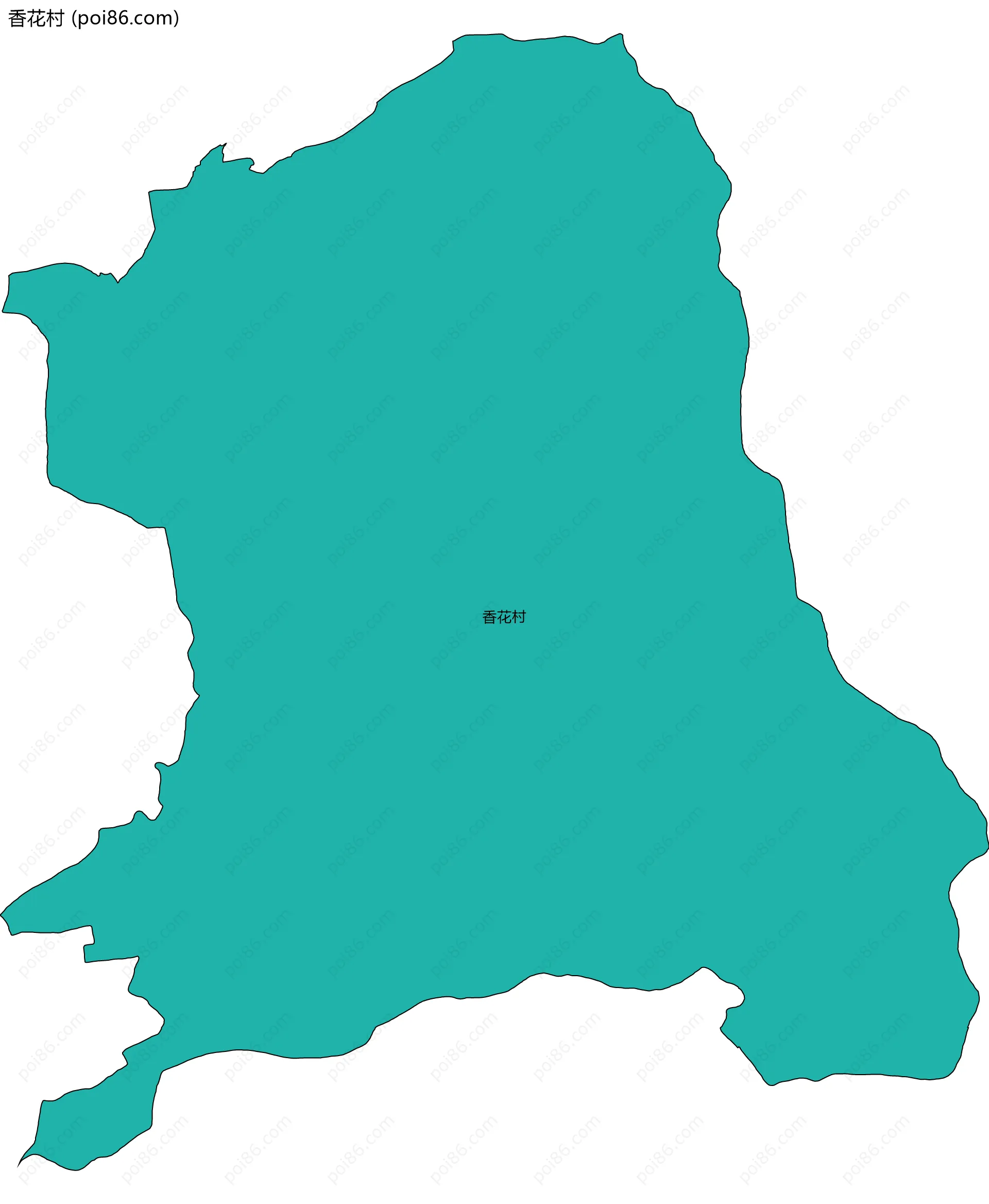 香花村边界地图