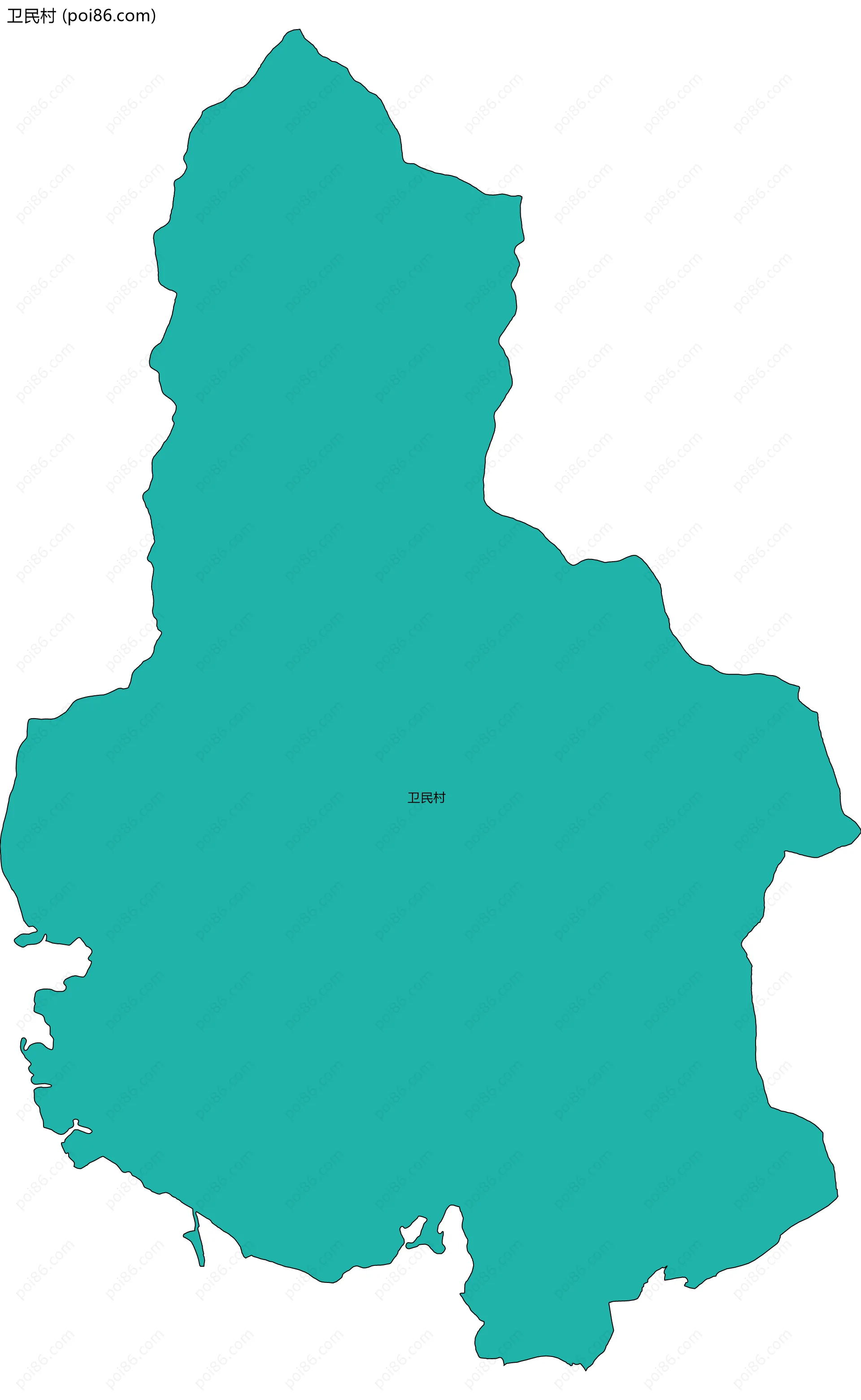 卫民村边界地图