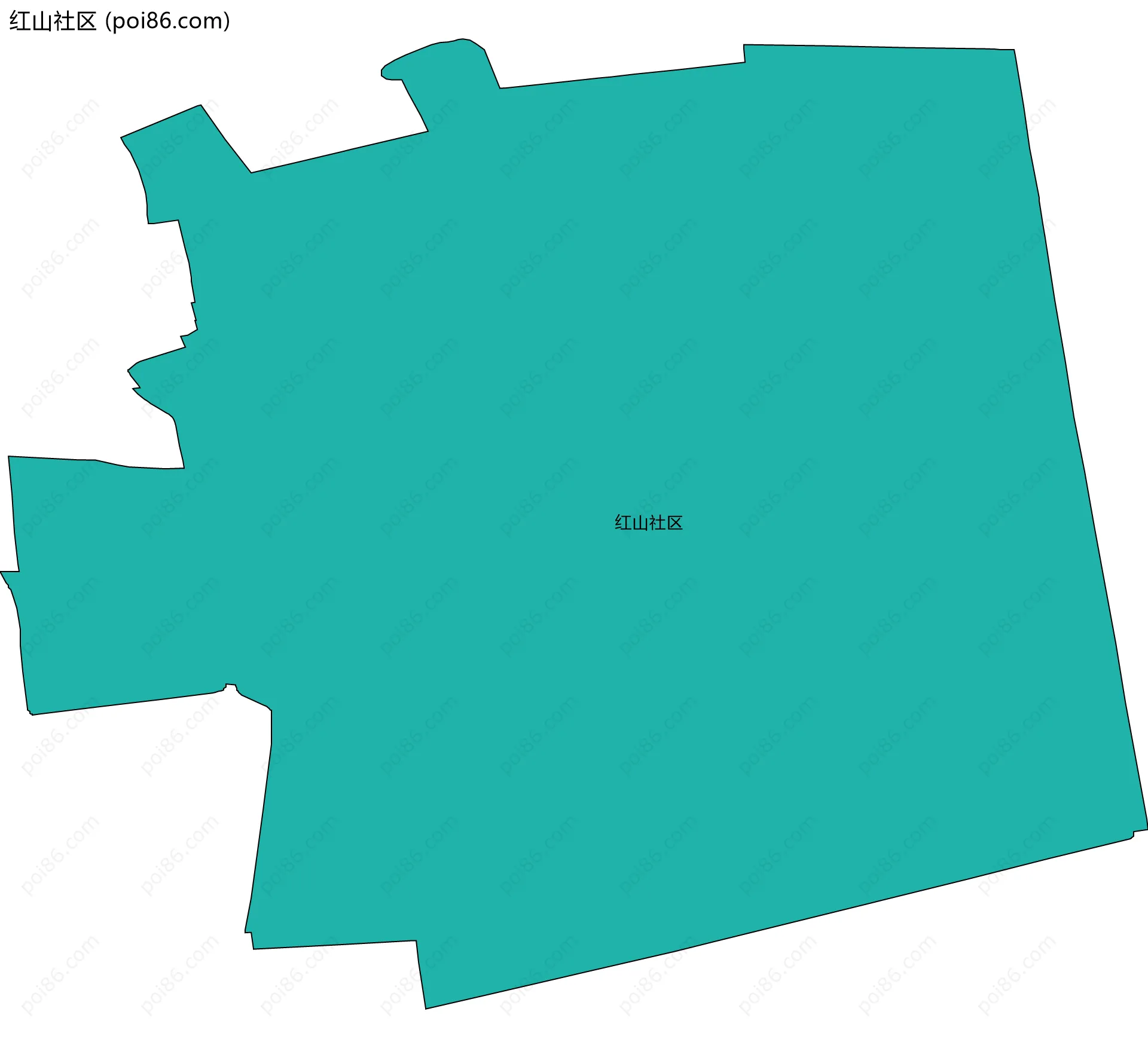 红山社区边界地图