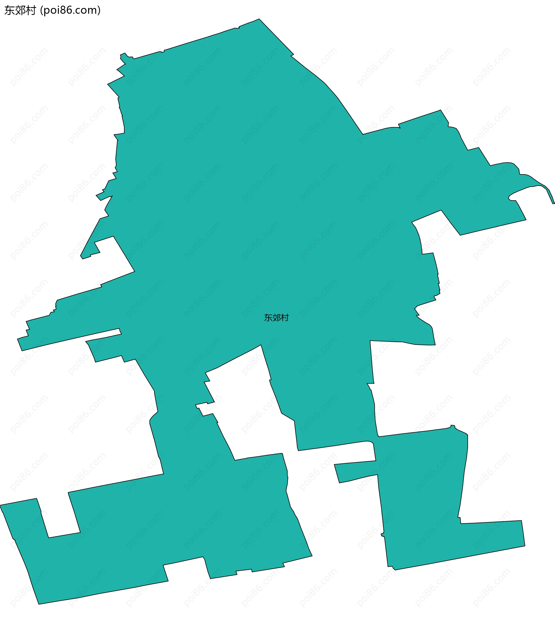 东郊村边界地图