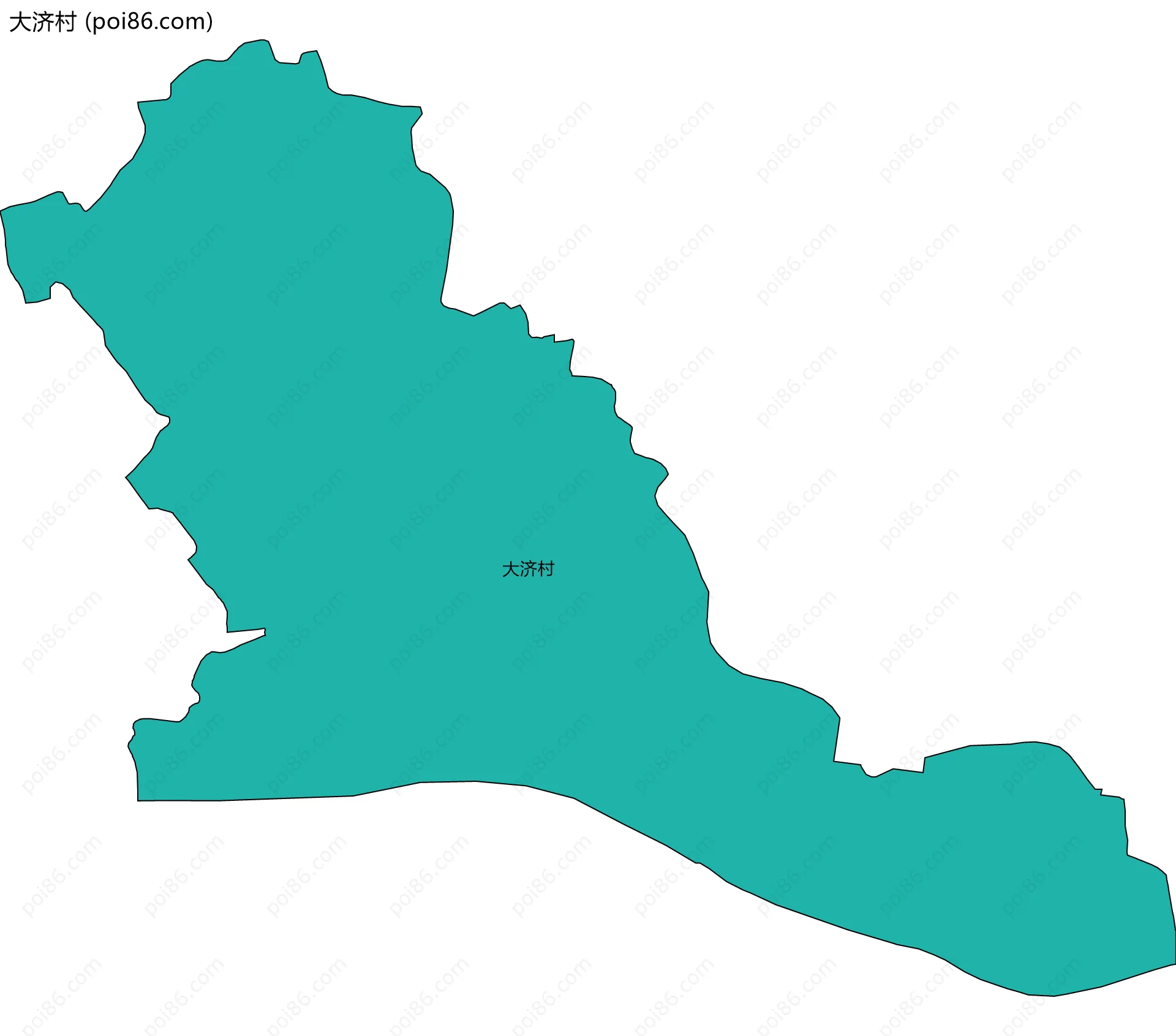 大济村边界地图