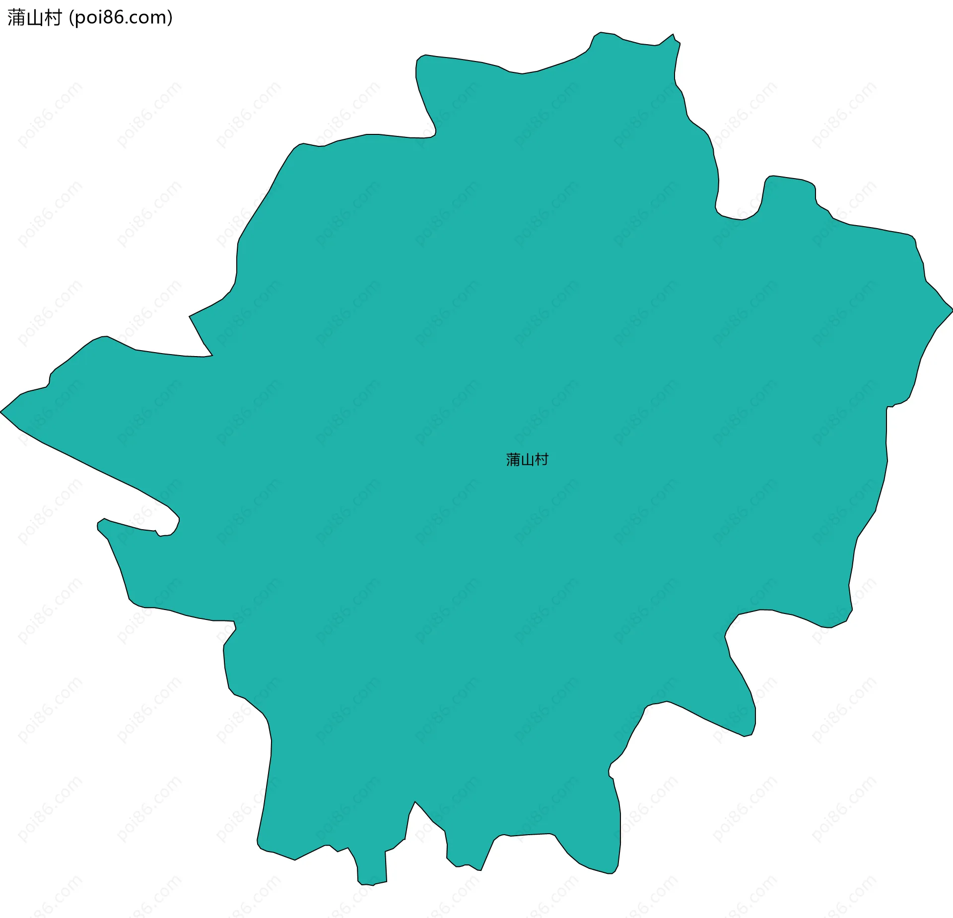 蒲山村边界地图