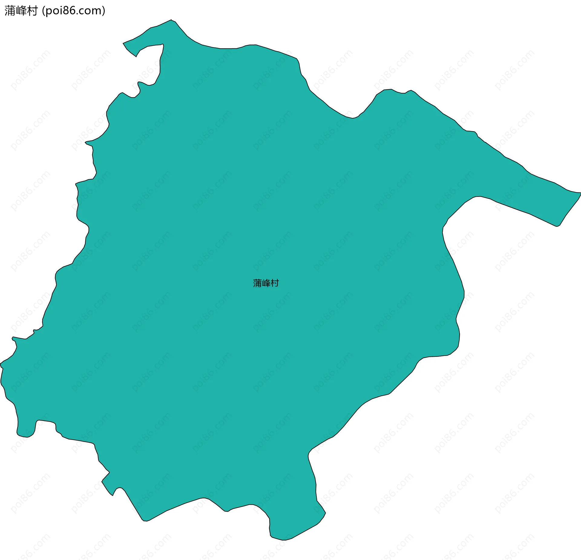 蒲峰村边界地图