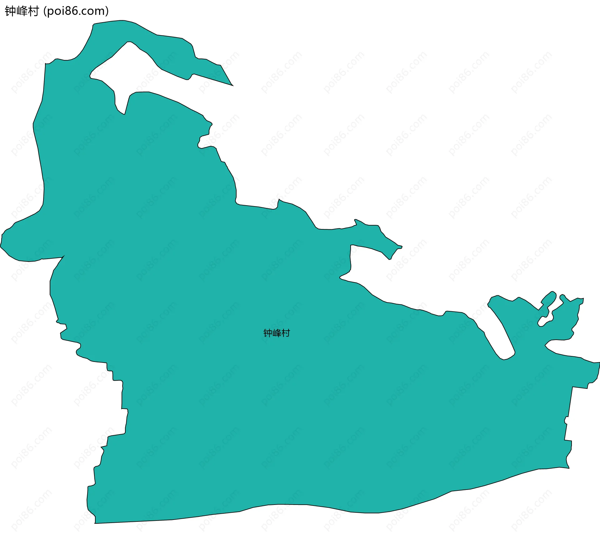 钟峰村边界地图