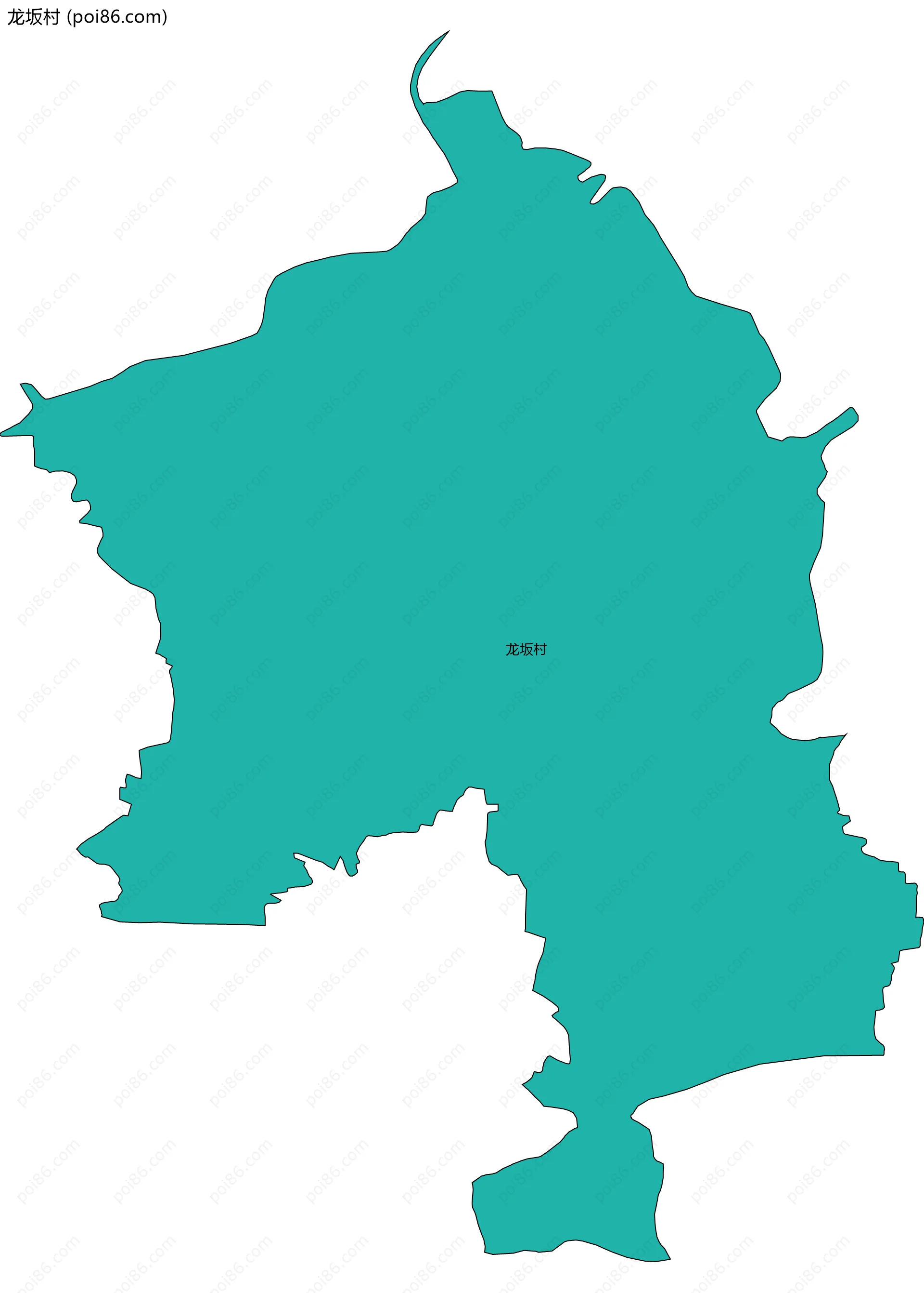 龙坂村边界地图