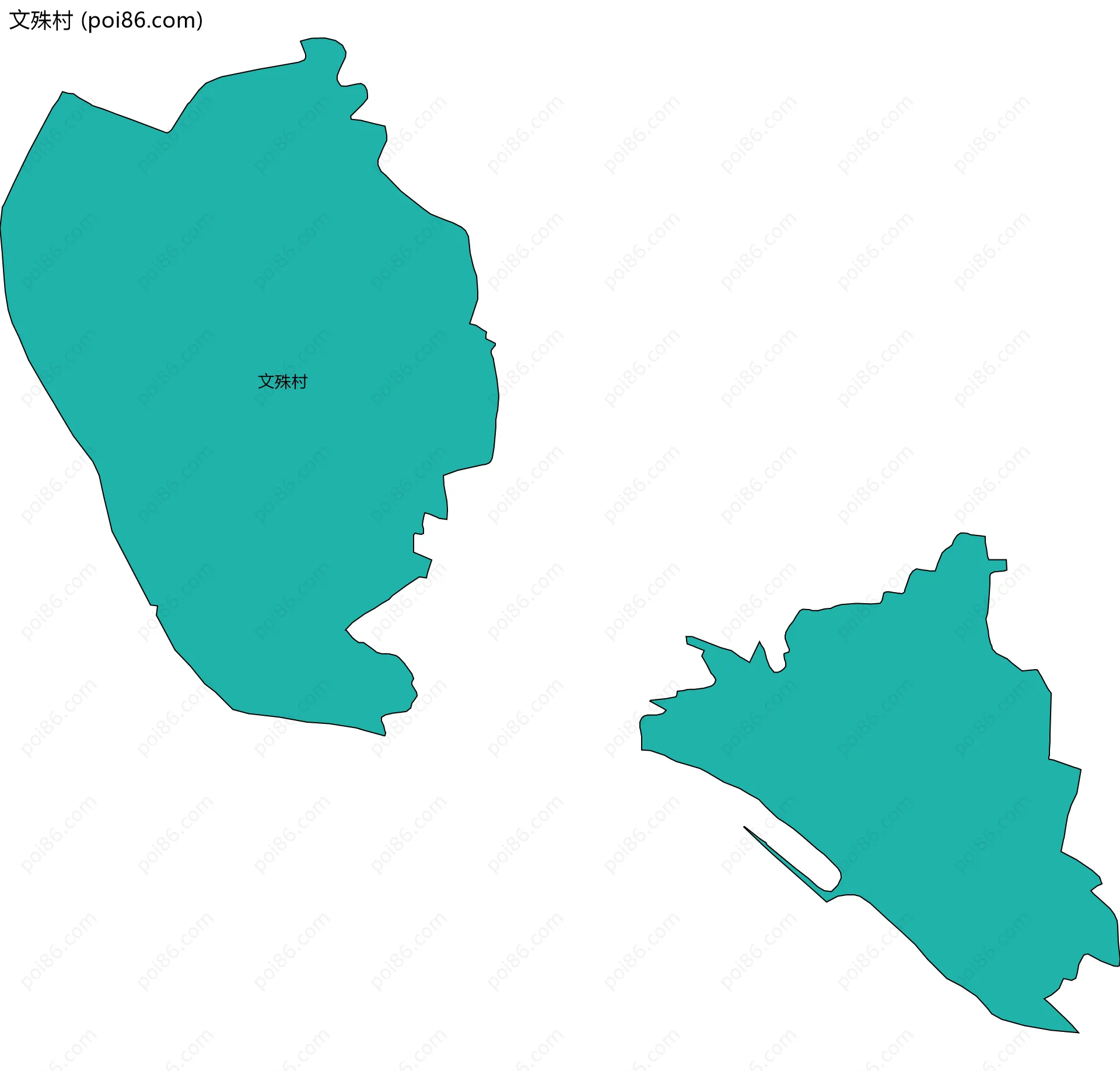 文殊村边界地图
