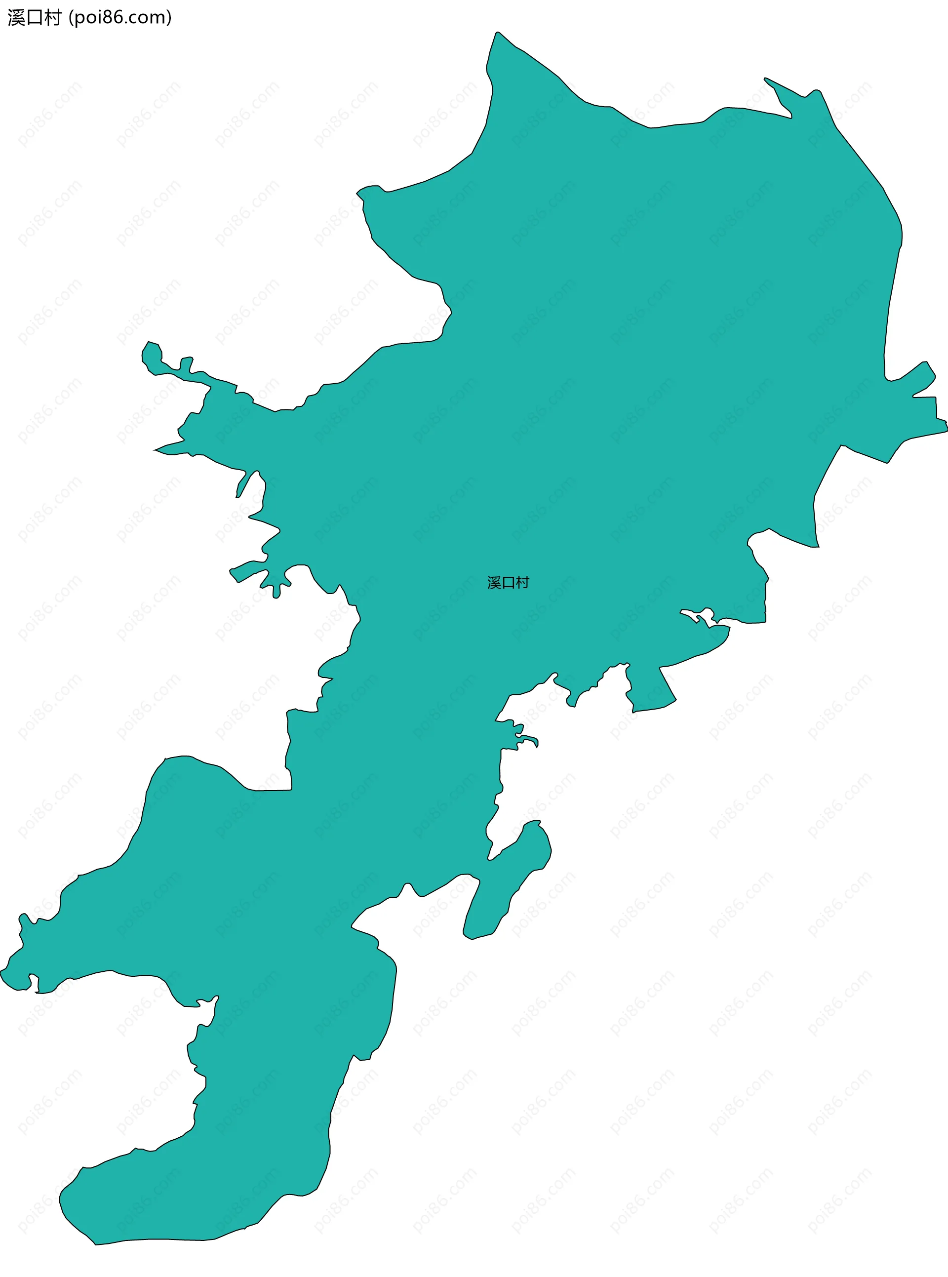 溪口村边界地图