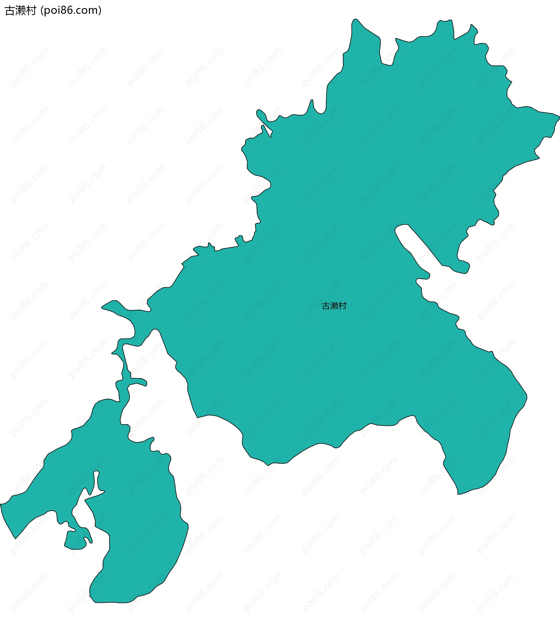 古濑村边界地图