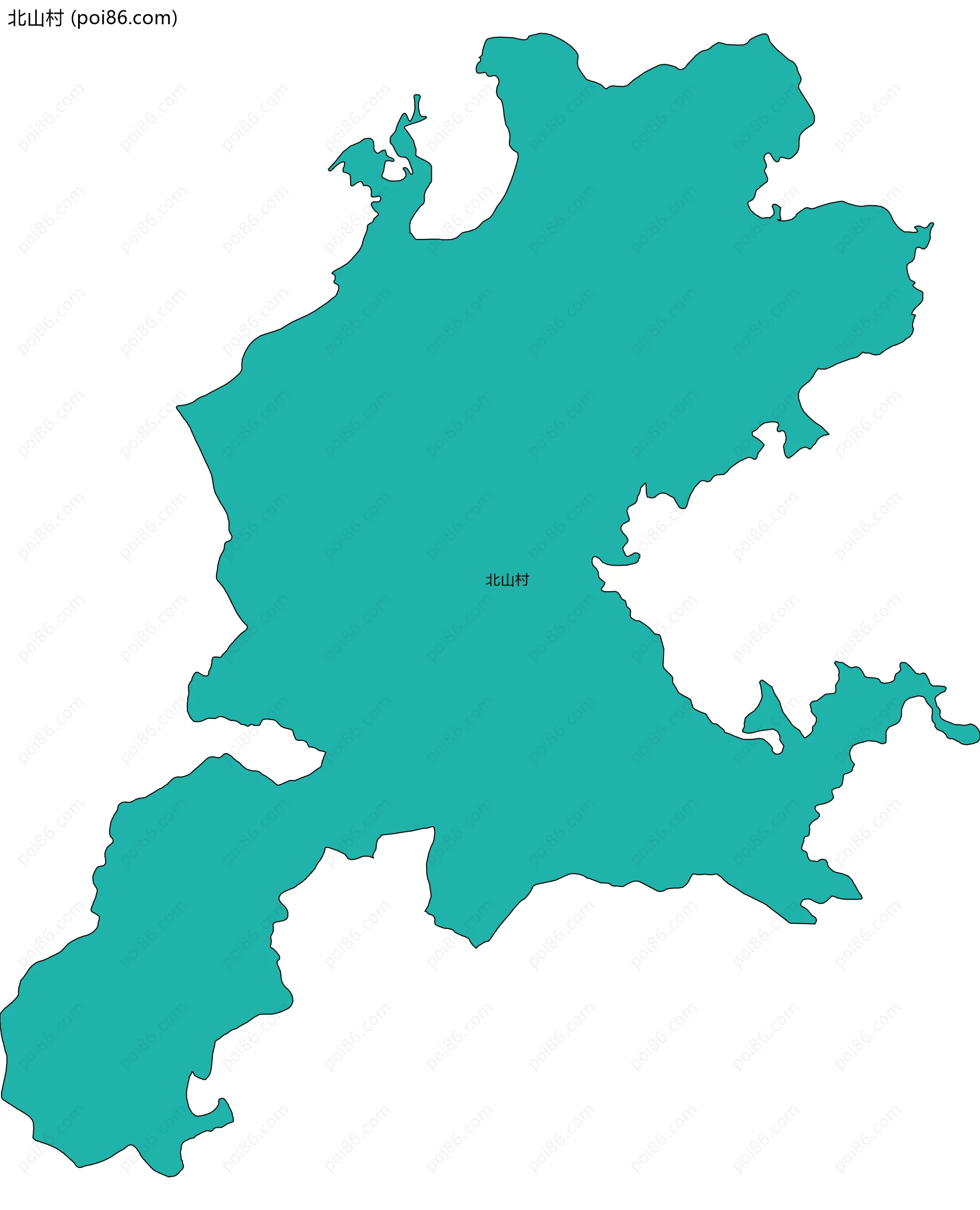 北山村边界地图