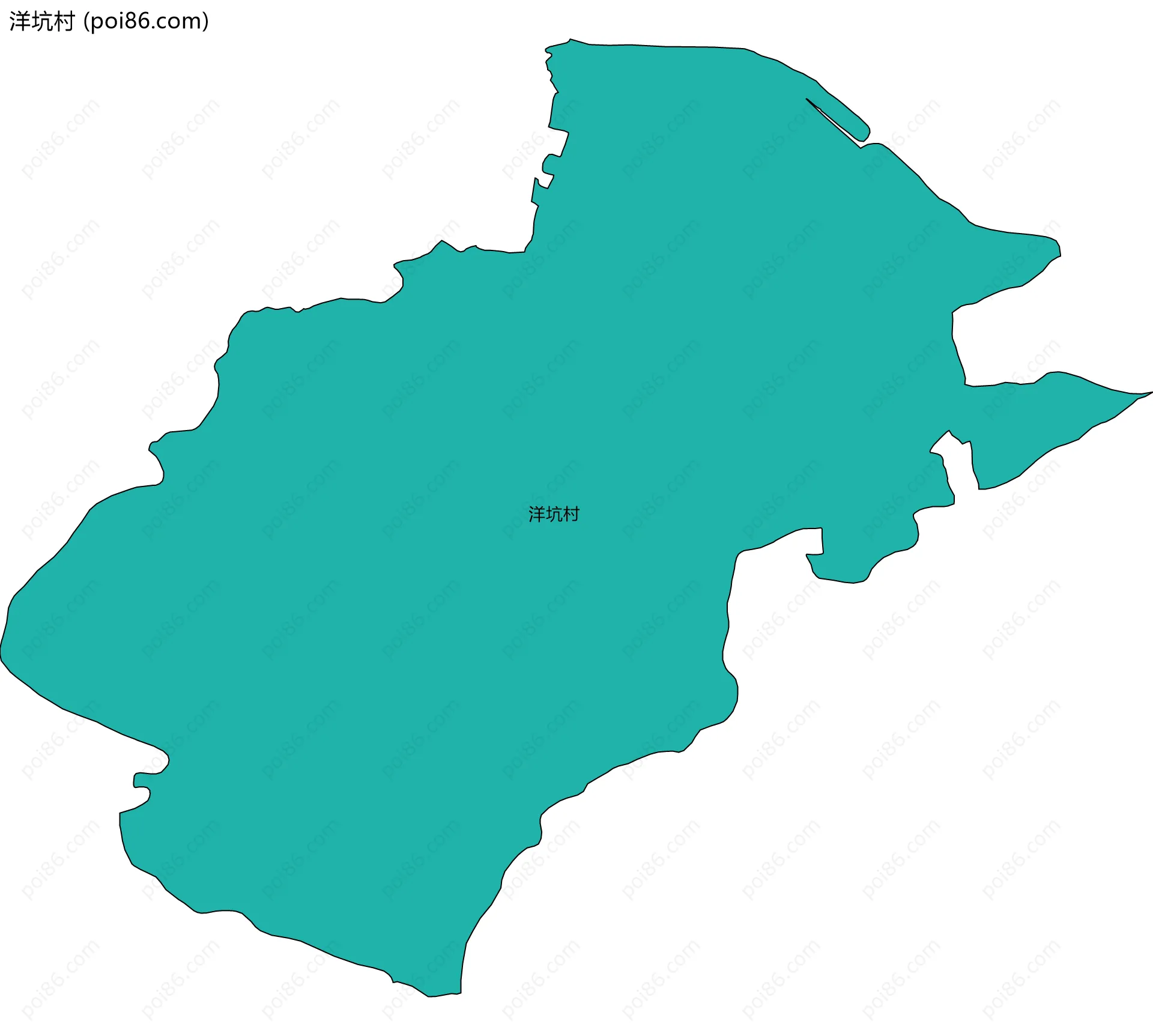 洋坑村边界地图