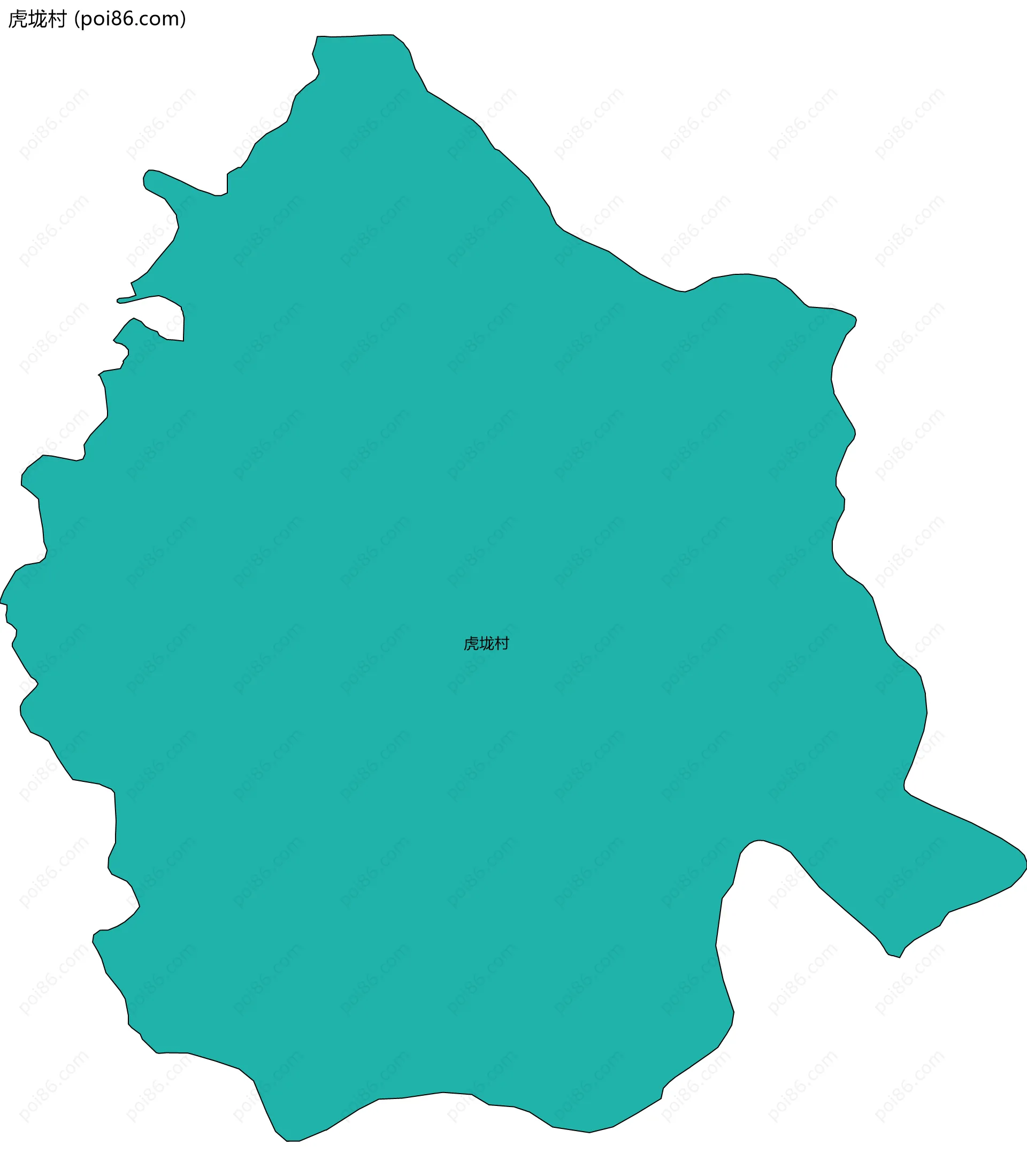 虎垅村边界地图