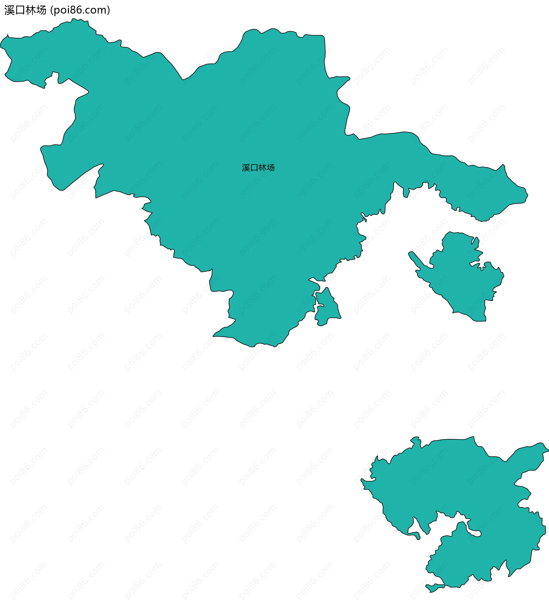 溪口林场边界地图