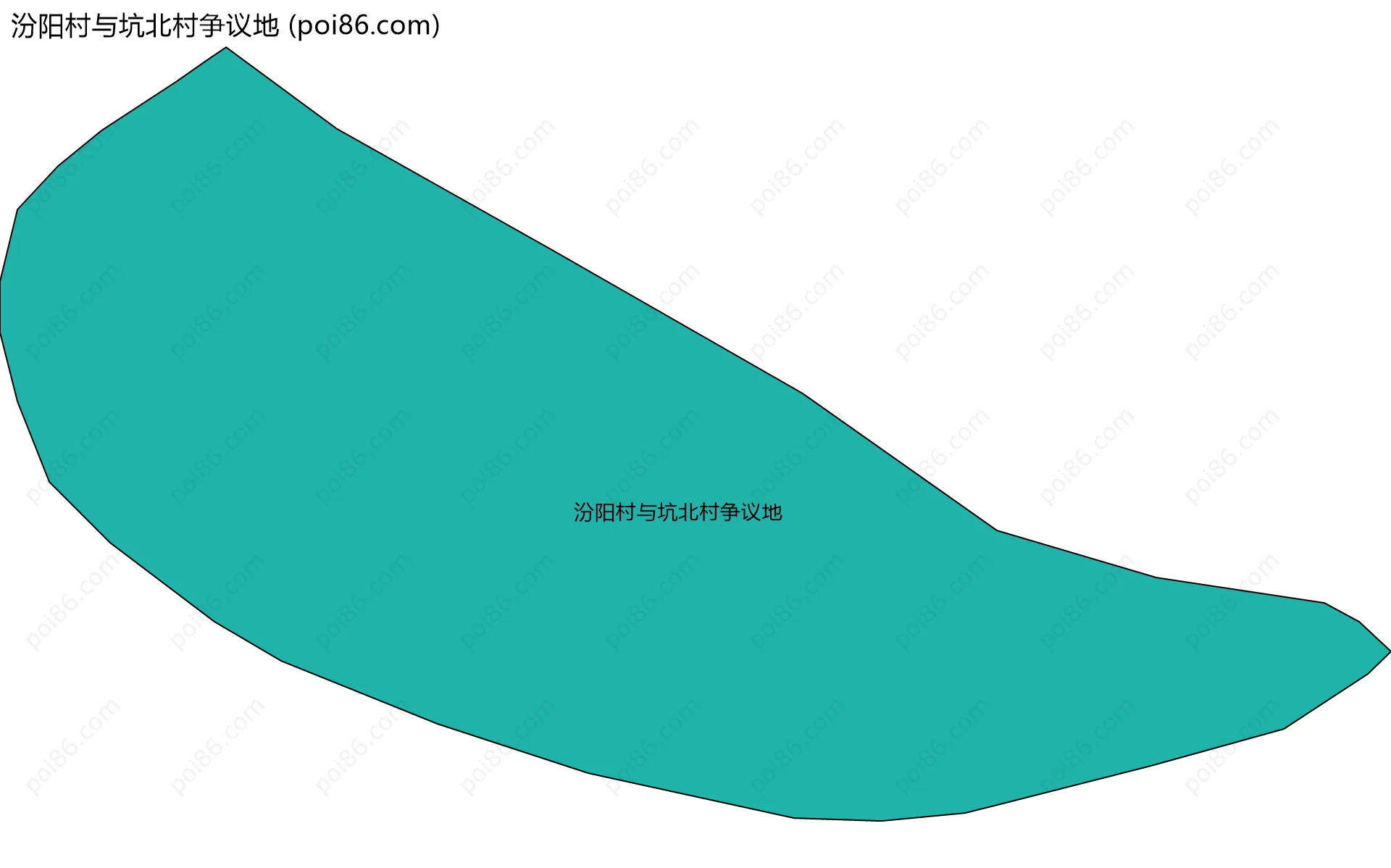 汾阳村与坑北村争议地边界地图