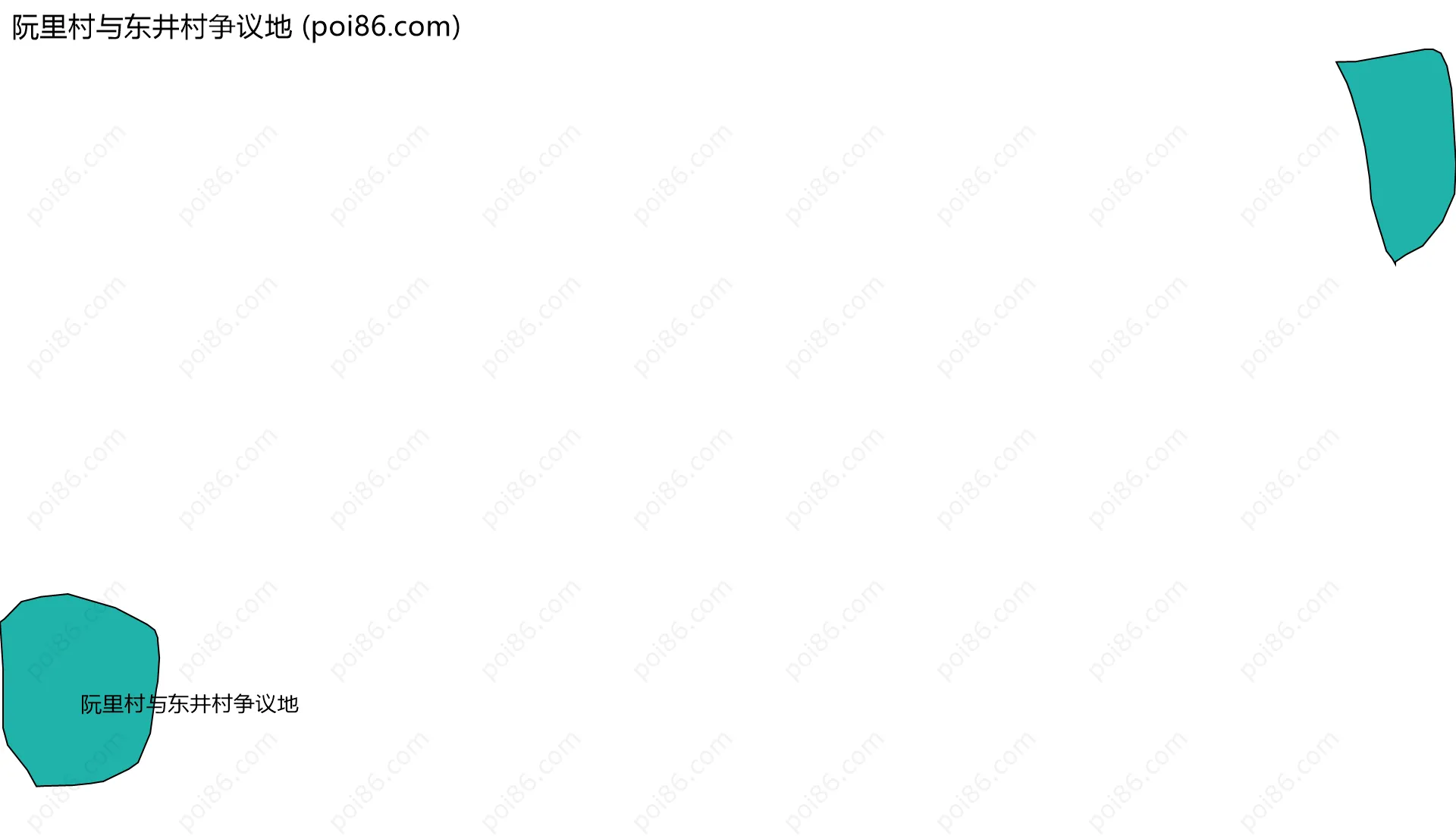 阮里村与东井村争议地边界地图